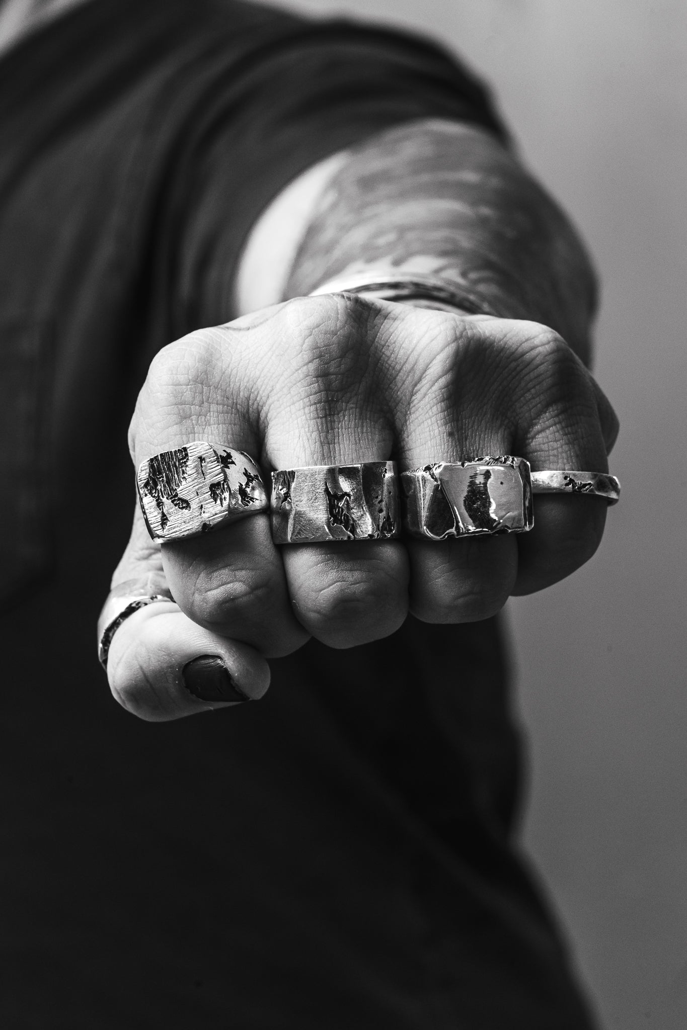  Block Chip Signet in Polished Silver、mySite、merchandisen