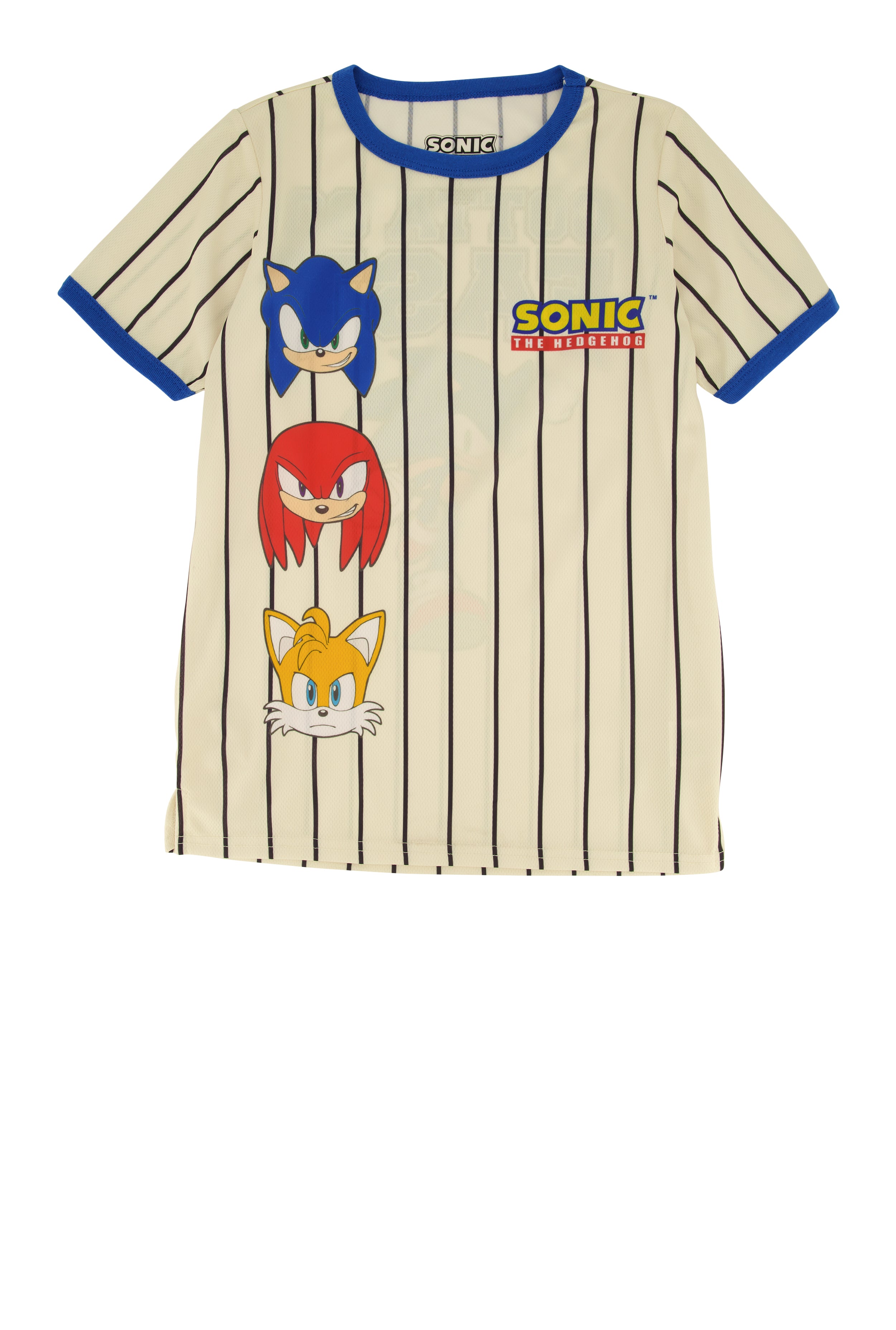 Boys Sonic The Hedgehog Striped Baseball Jersey、mySite、camillekostekn