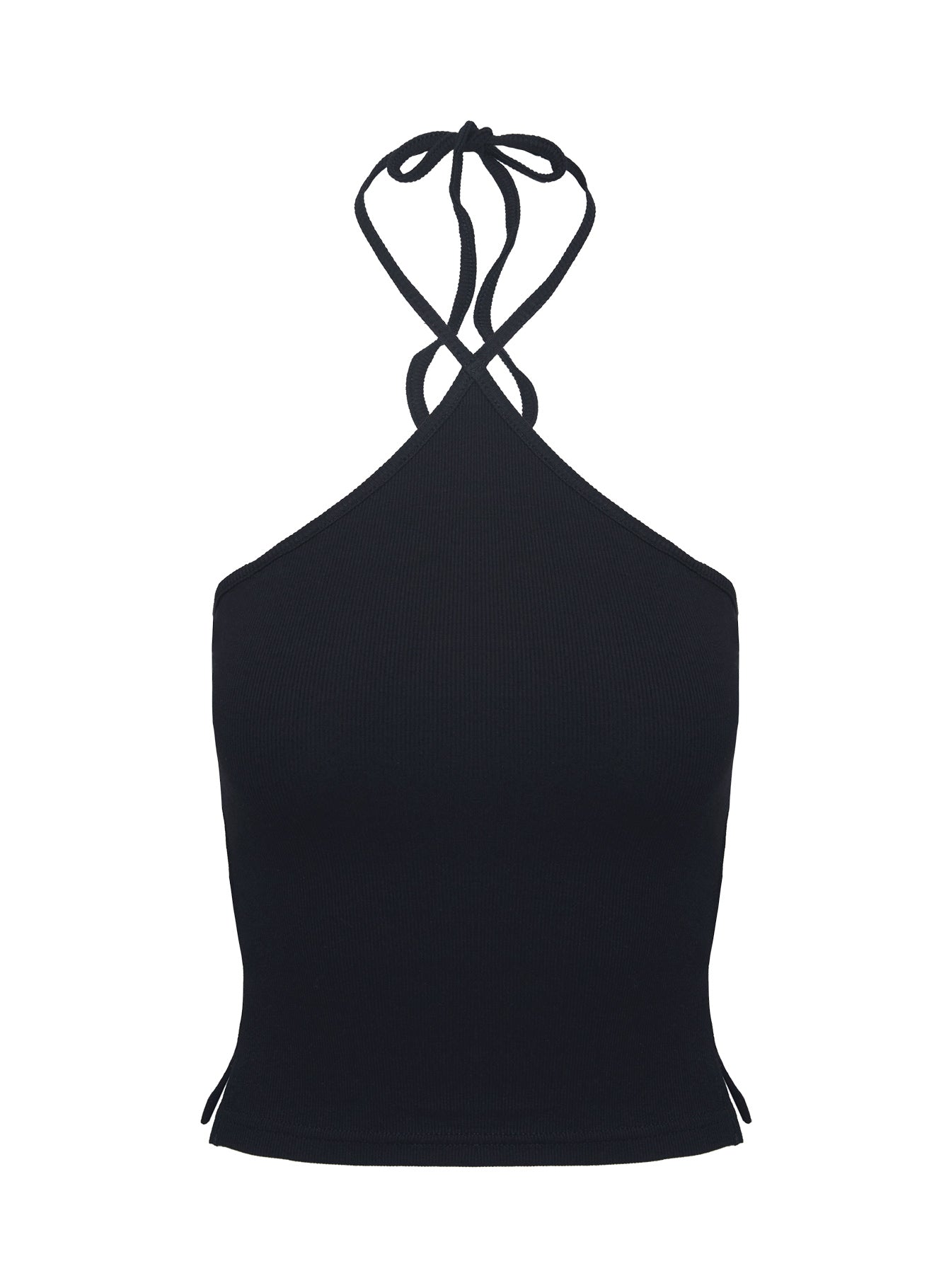 Baseline Halter Rib Top Black、mySite、solidvoid
