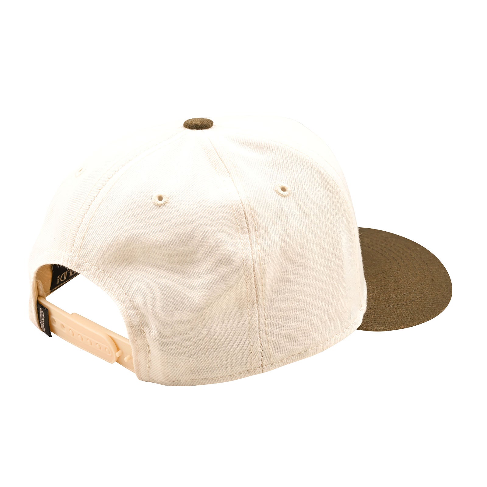Curved Snapback Hat Stamp Vintage White / Olive、mySite、dreamappss