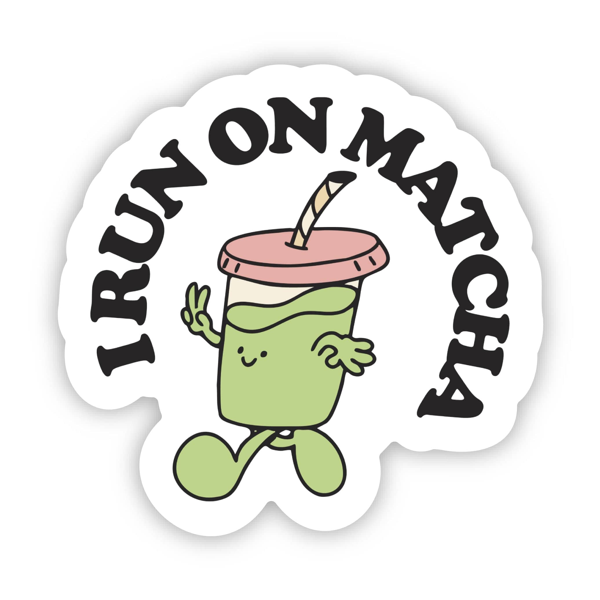  I Run On Matcha Sticker、mySite、ghnorth