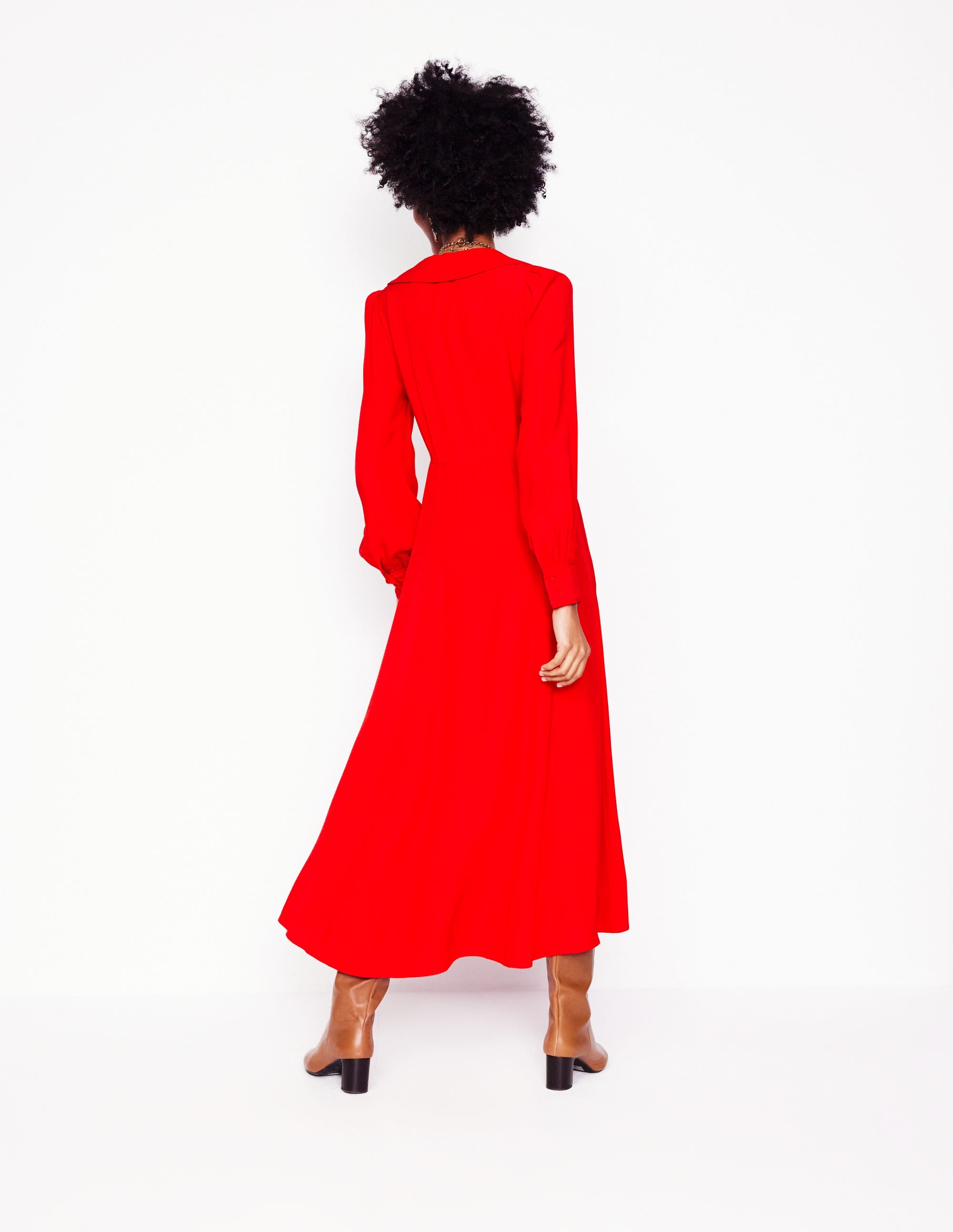  Scalloped Collar Tea Dress-Poppy Red、mySite、ashleygrahame