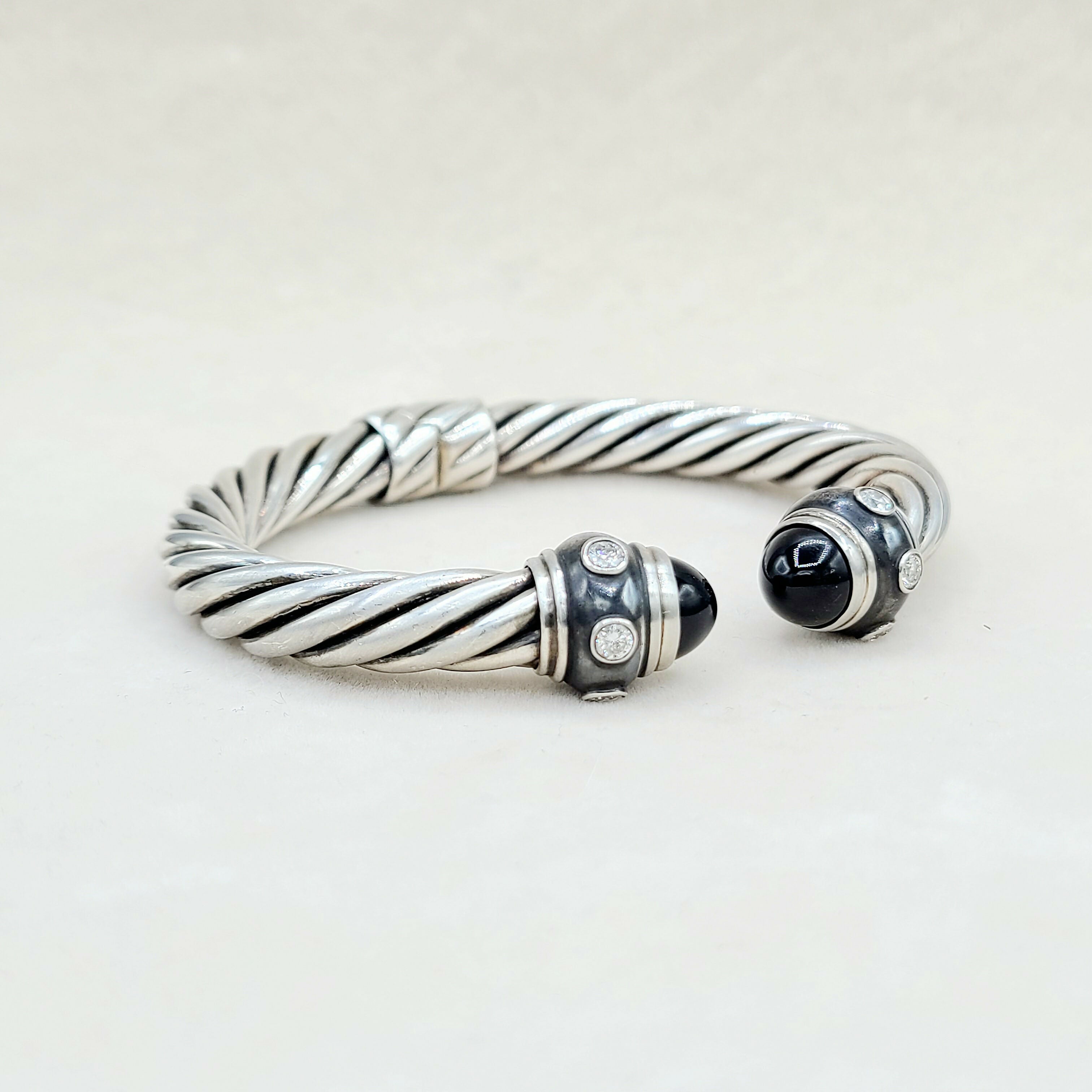 David Yurman Renaissance Bracelet Black Onyx & Diamonds、mySite、hinf8tx79