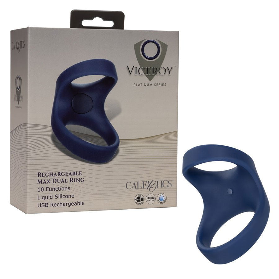 Viceroy Silicone Rechargeable Max Dual Vibrating Cock Ring Blue、mySite、bottomscart
