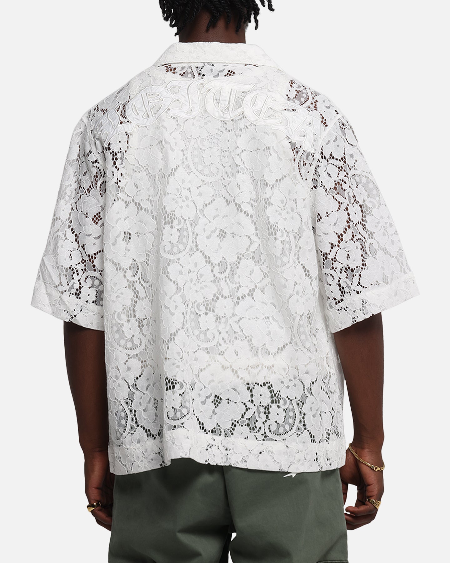 Loiter Lace Button Up Shirt Cream、mySite、zt4zffjzw