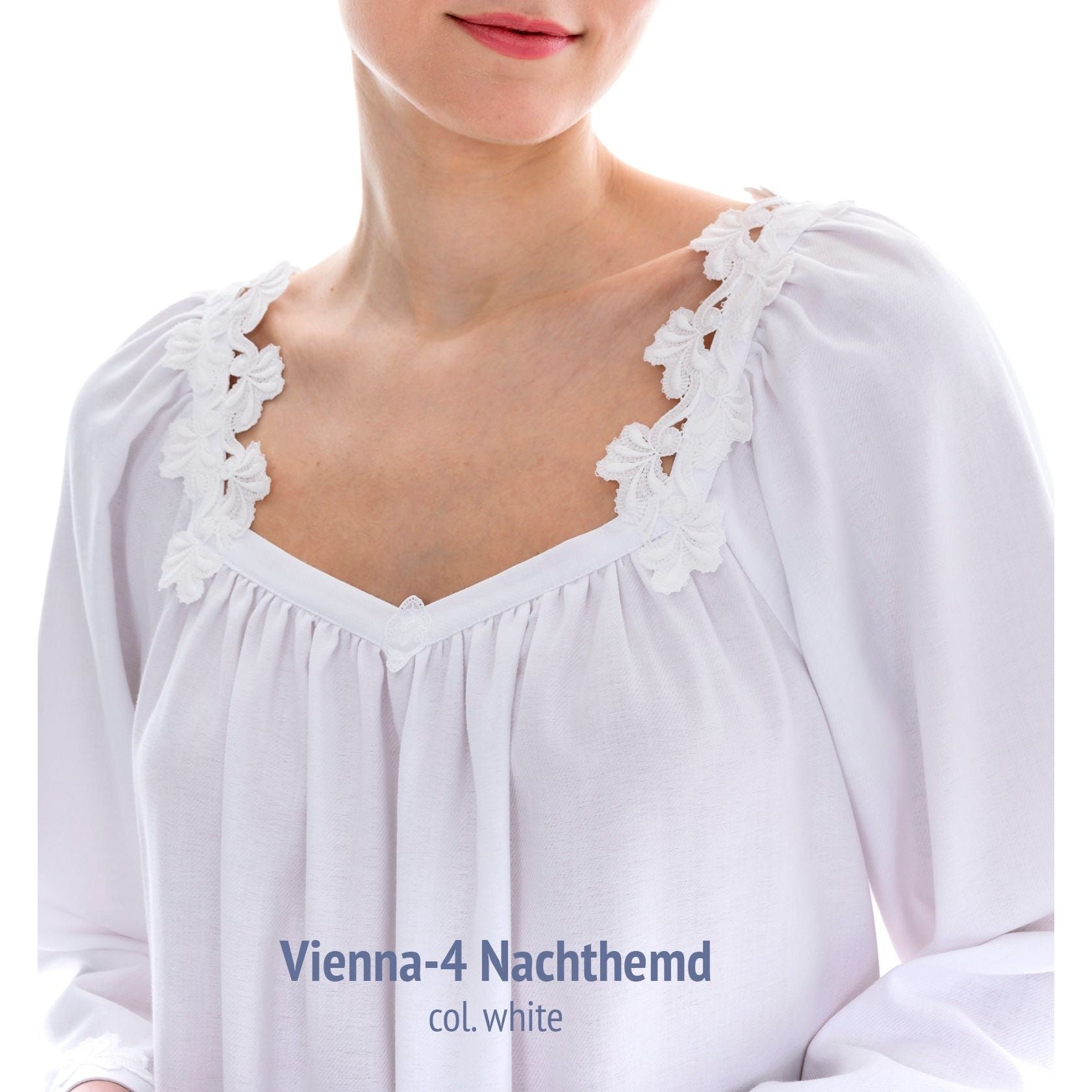  Celestine Vienna 4 Long Flannel Gown - White、mySite、justintrudeaud