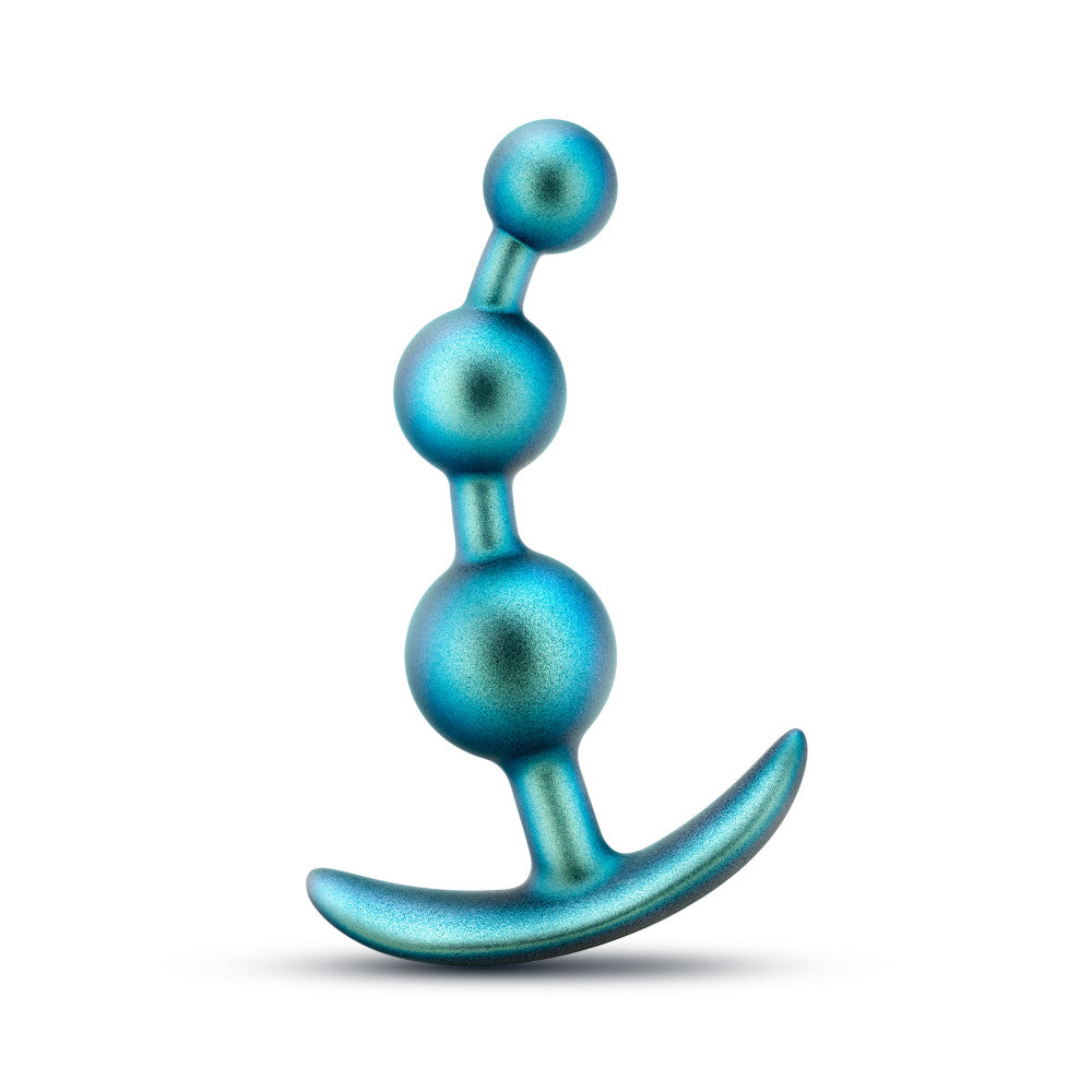 Anal Adventures Matrix By Blush® | The Gamma Plug: 5 inch Curved Beaded Butt Plug in Neptune Teal | With Stayput™ Technology & AnchorTech™ Base、mySite、bottomscart