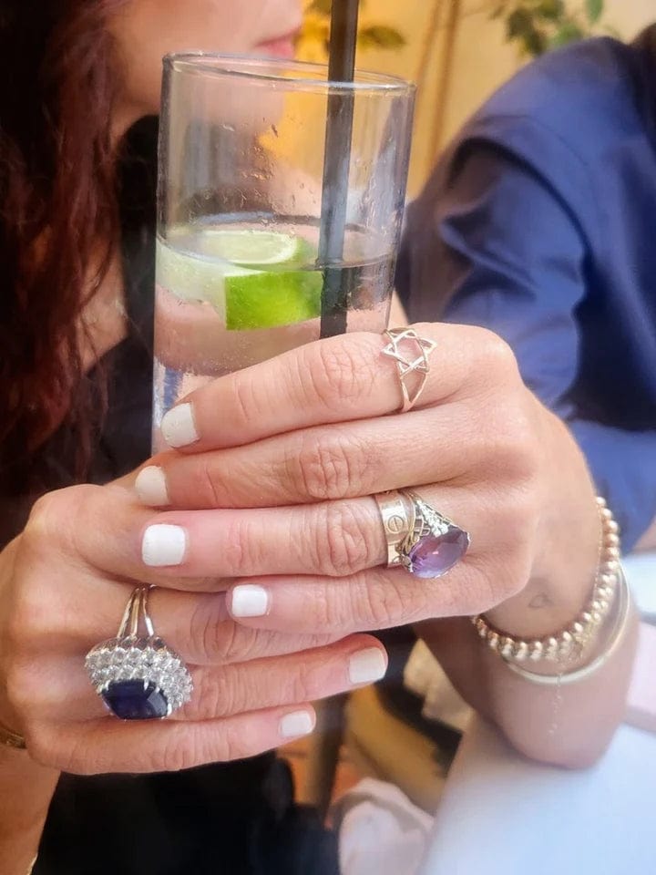 Split Shank Star of David Ring - 14k Yellow, White or Rose Gold、mySite、topwebapps