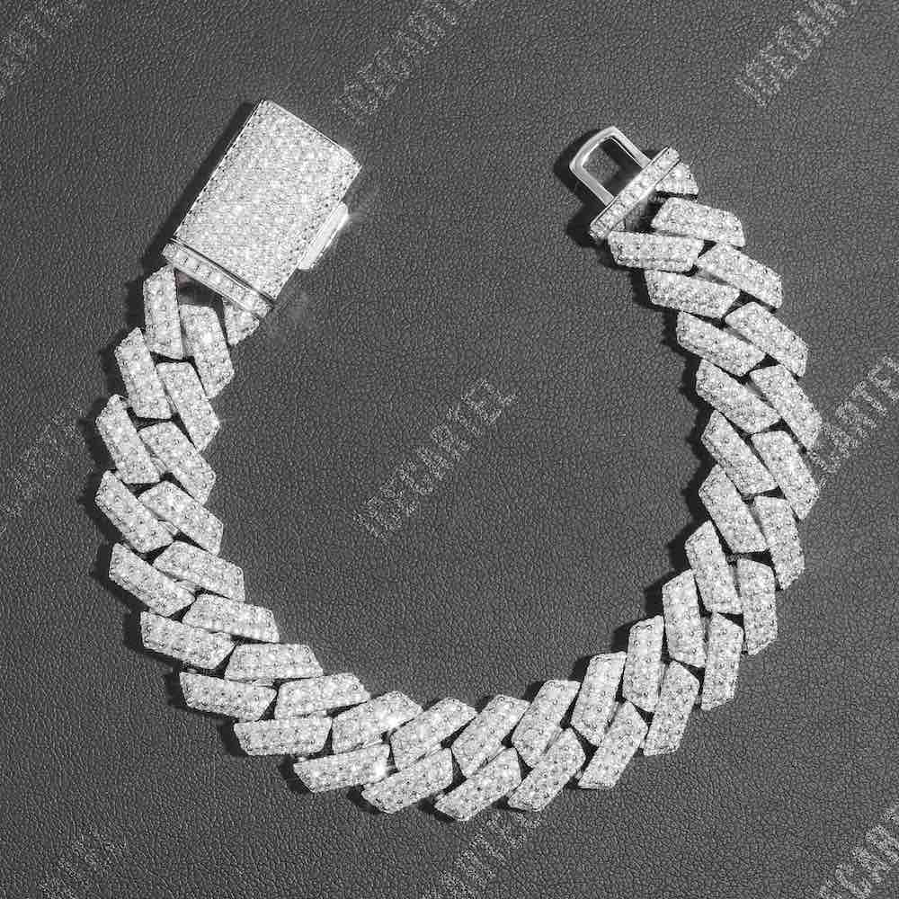Iced Out Halo Cluster Cuban Link Bracelet 14K Gold - 15MM、mySite、hinf8tx79