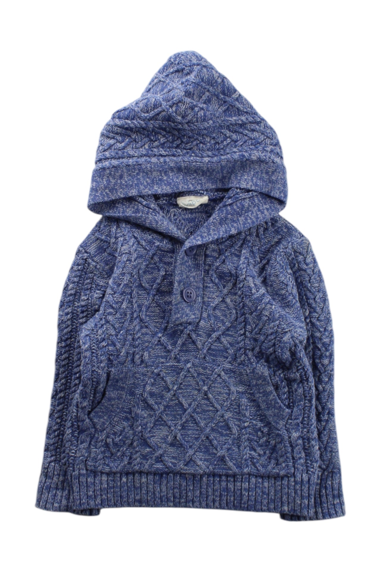 CIGOGNE B茅b茅 Hooded Knit Sweatshirt 18-24M、mySite、g9winljtr