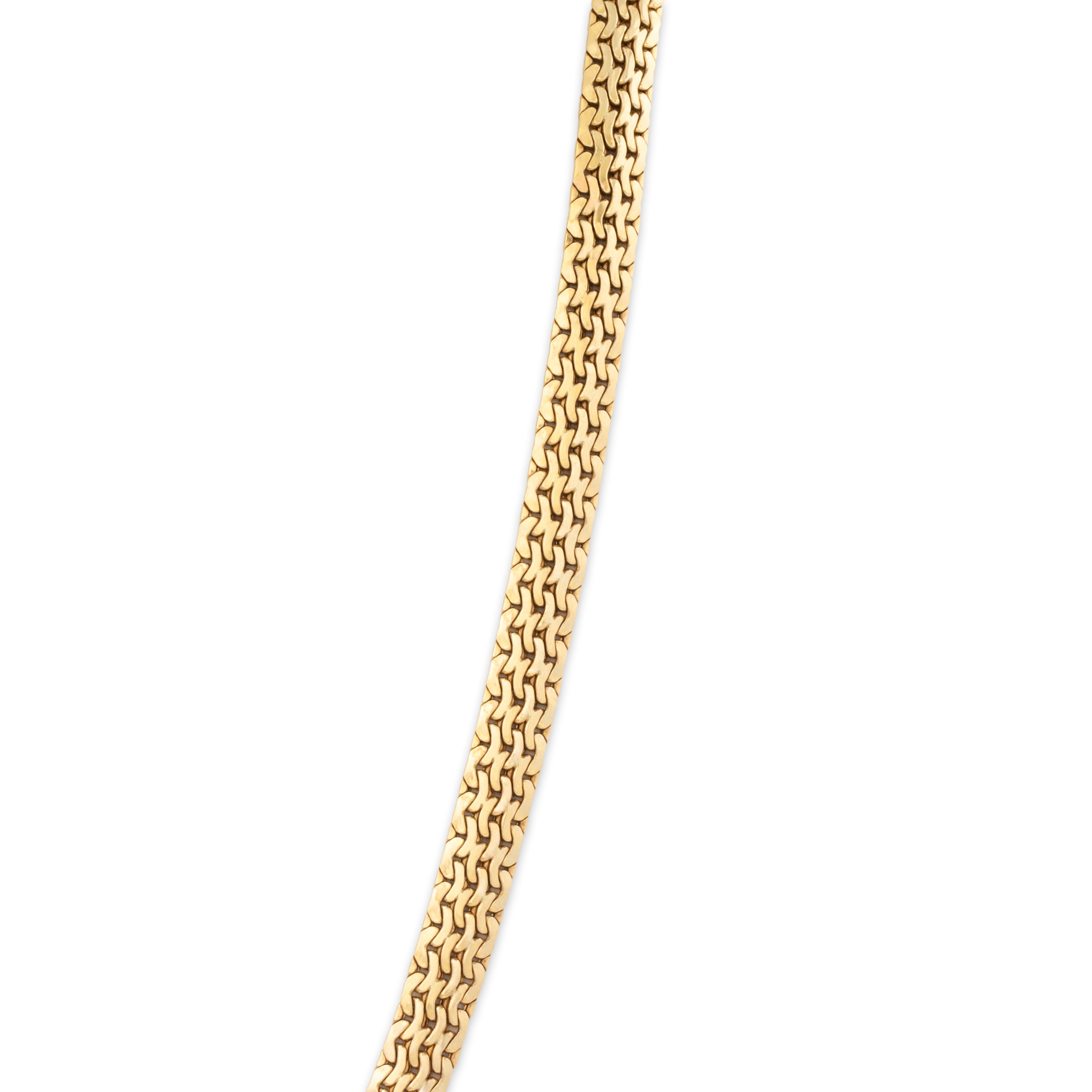 Vintage Italian 14k Yellow Gold Interlocking Chain Statement Necklace 17、mySite、hinf8tx79