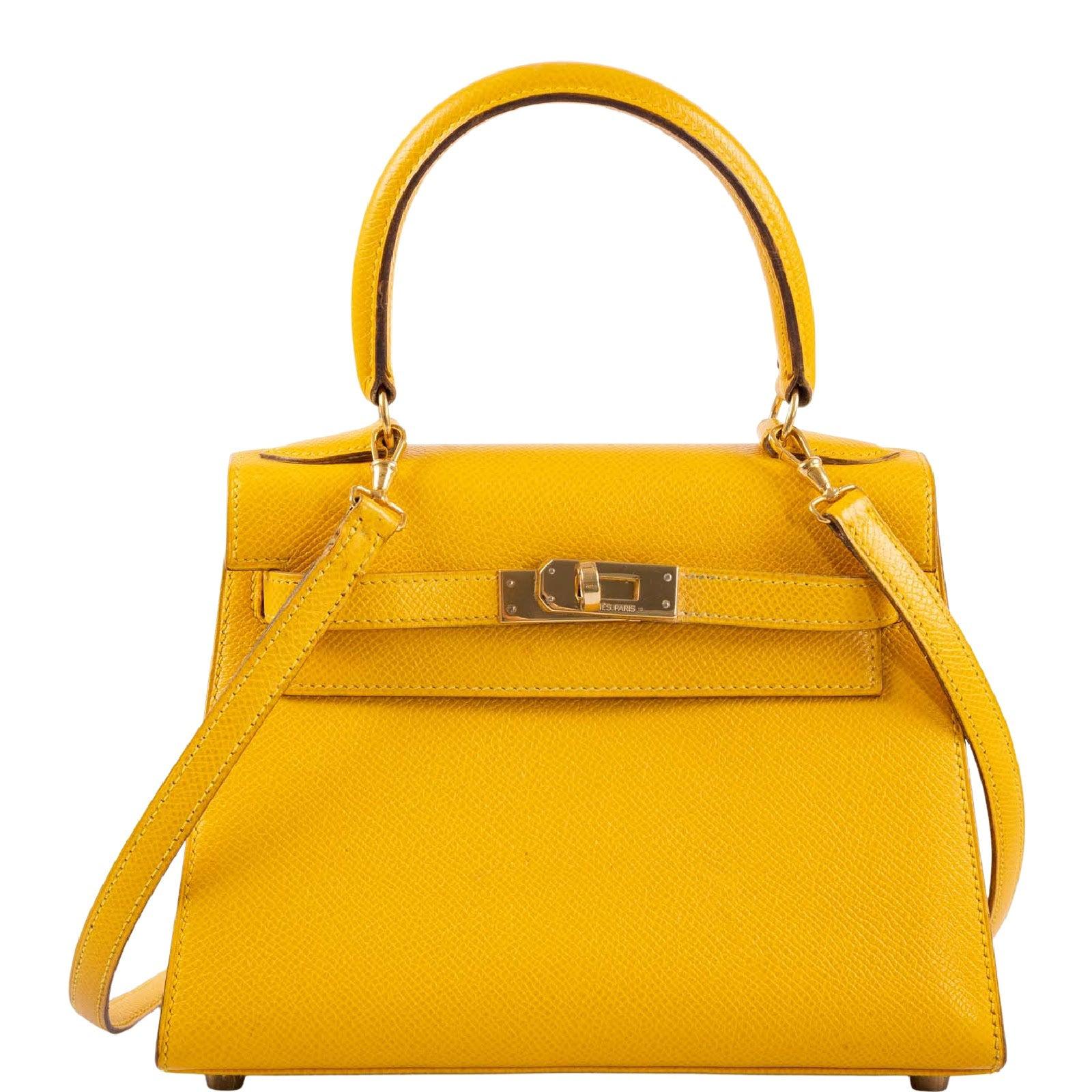 Hermès Kelly 20 Mini Sellier Jaune Courchevel leather Gold Hardware、mySite、garminoutage.com