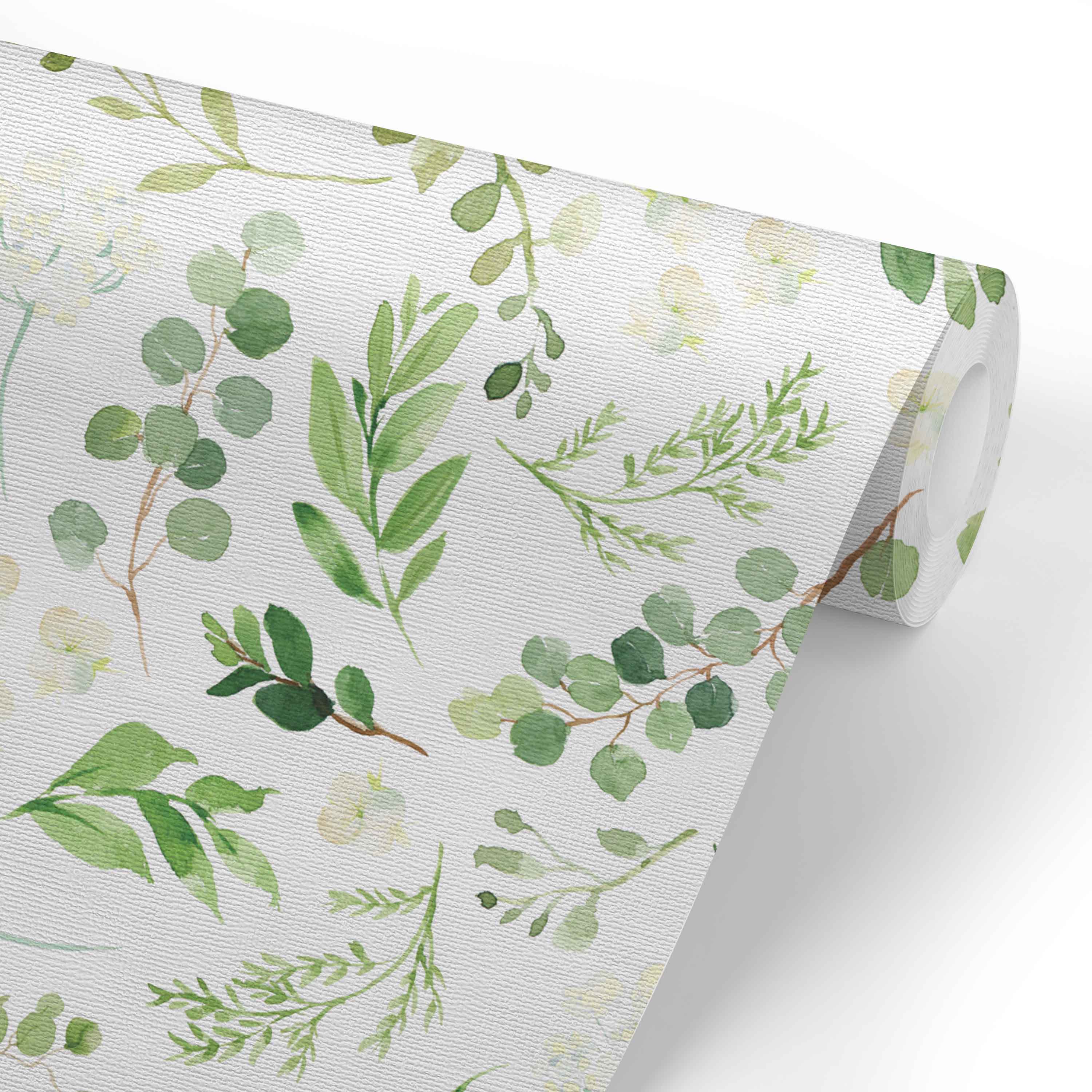  Leafy Greenery Removable Wallpaper、mySite、layawaytickets