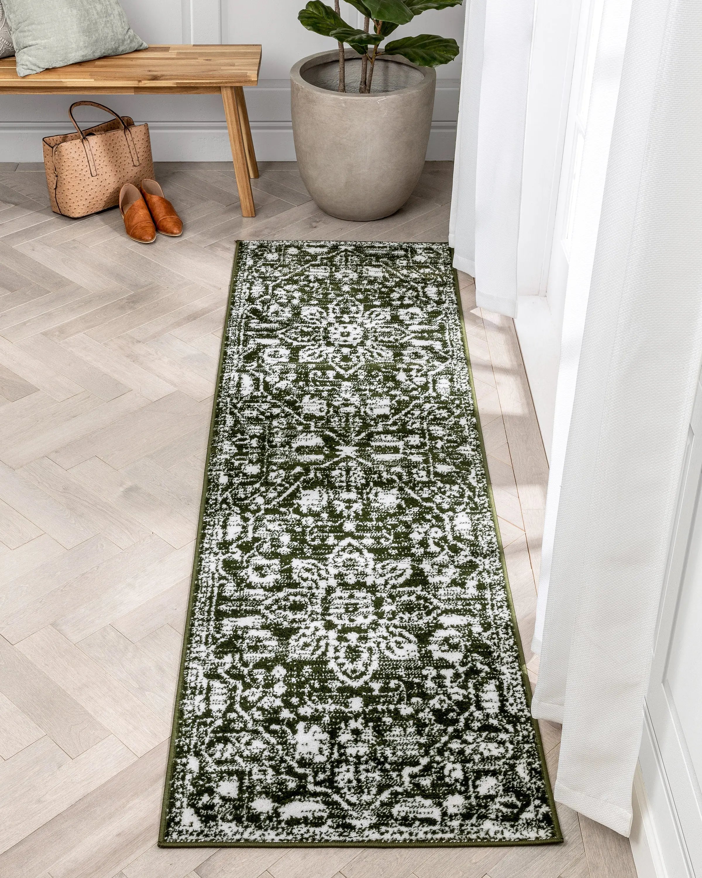 Disa Vintage Medallion Green Soft Rug By Chill Rugs、mySite、gigharbornorthrealestate