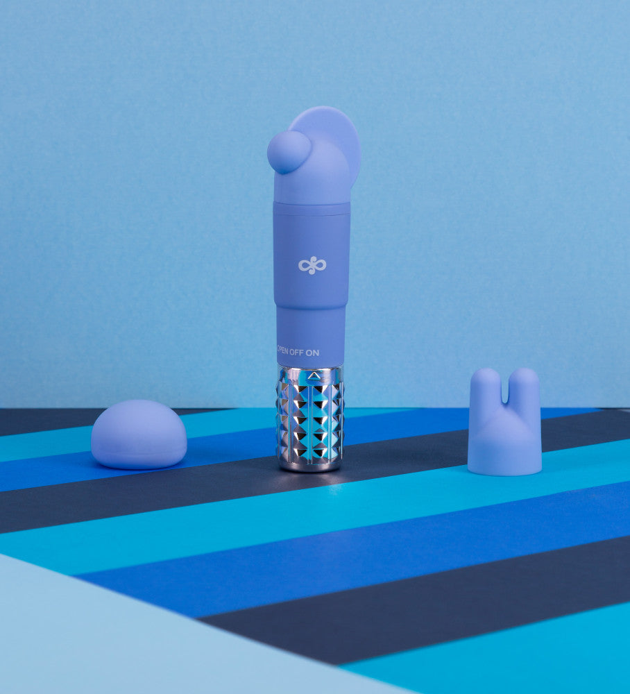 Rosé By Blush® | Revitalize Periwinkle Vibrating 3-Piece Massage Wand Kit、mySite、bottomscart