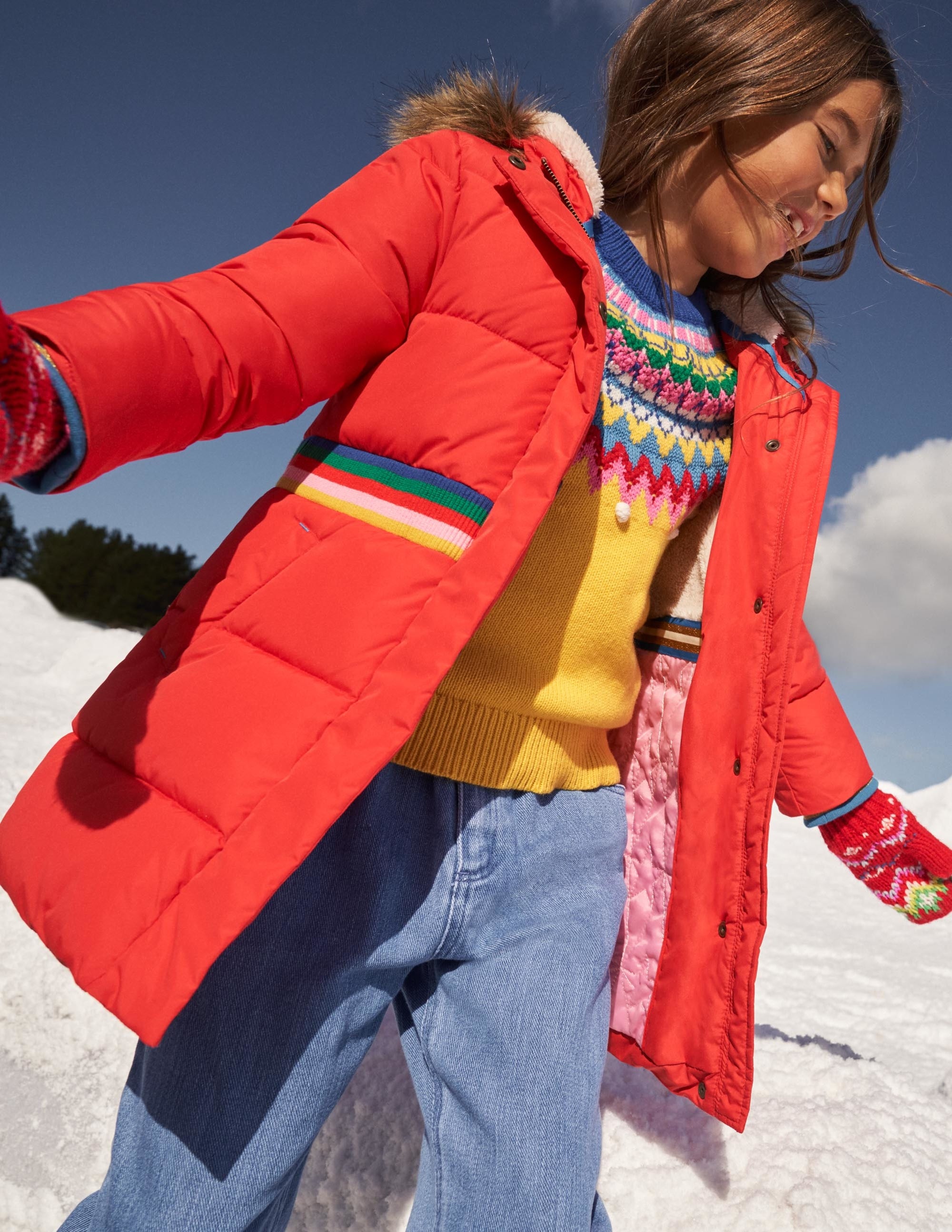  Waisted Puffer Jacket-Strawberry Tart Red Rainbow、mySite、ashleygrahame