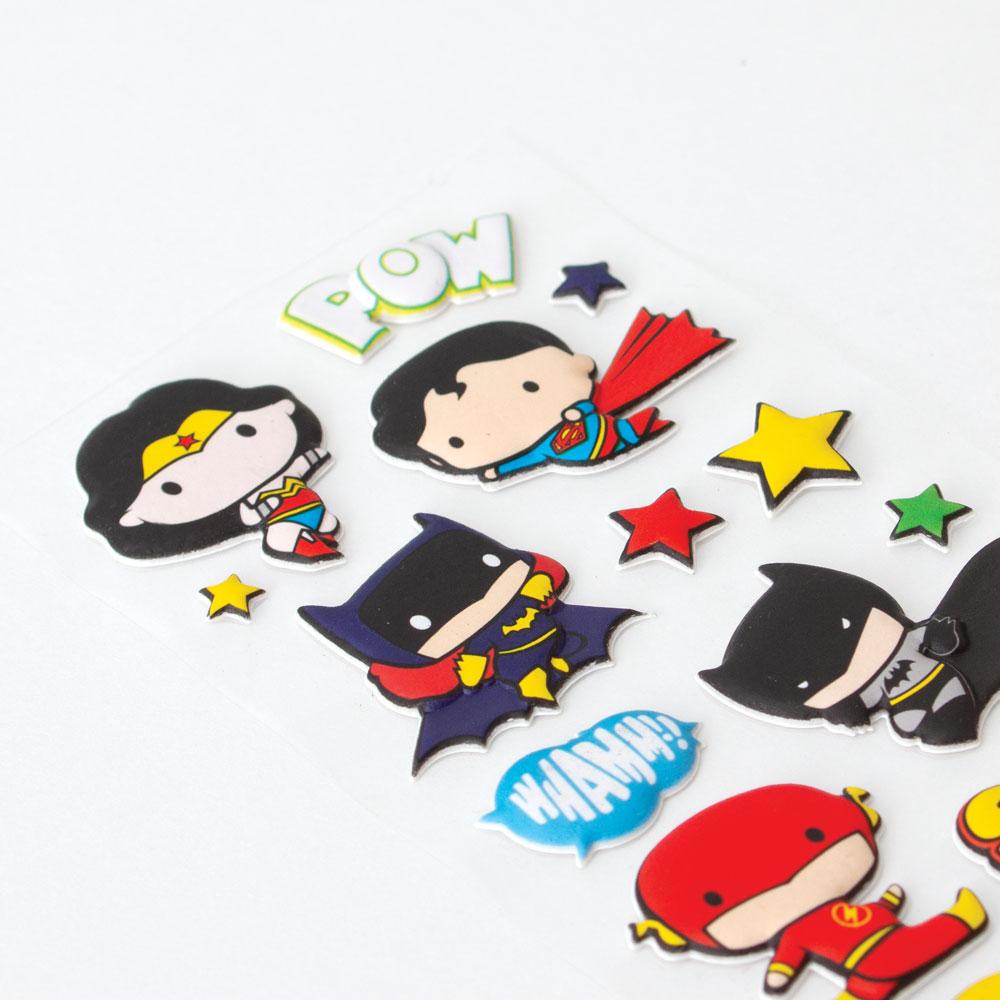  Puffy Stickers - Justice League Chibi Heroes、mySite、ghnorth