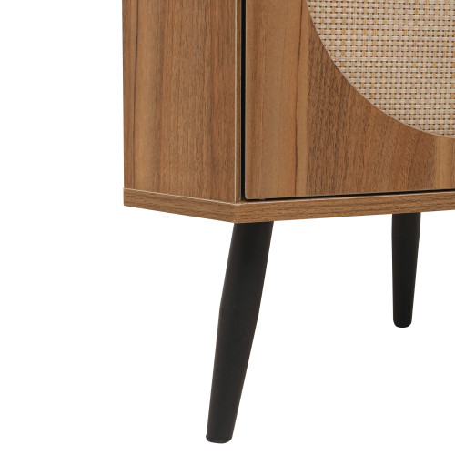 Corner cabinet ,Rattan door,Freestanding Corner Tables For Small Spaces, Corner Shelf Stand For Living Room, Kitchen, Bedroom、、xpatfood