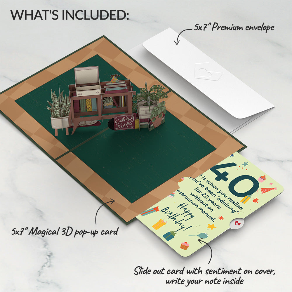 40th Birthday Houseplants Pop-Up Card and Sentiment Set、mySite、solidvoid