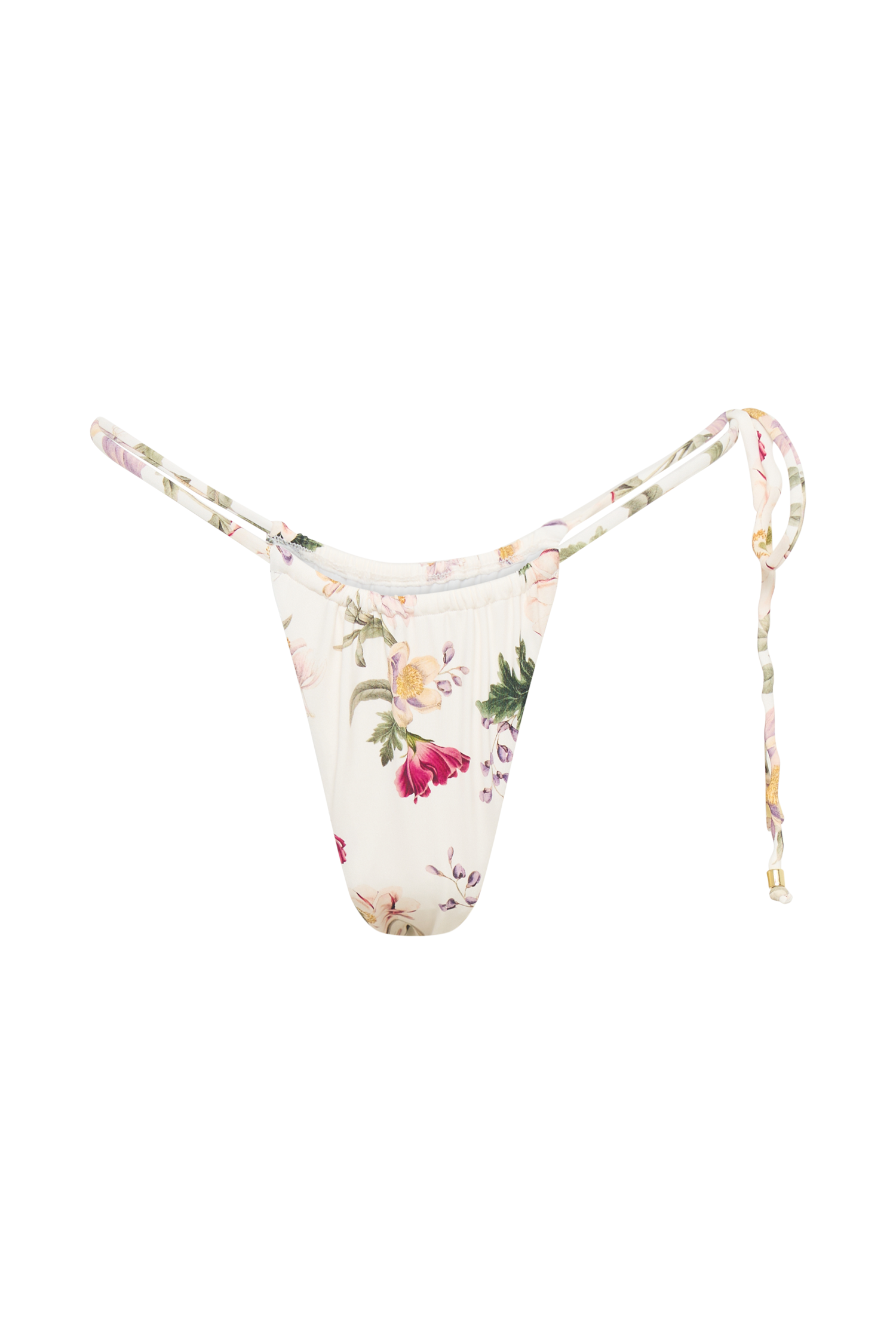 Andie Ruched String Side Bikini Brief - Bella Rosa Print、mySite、solidvoid