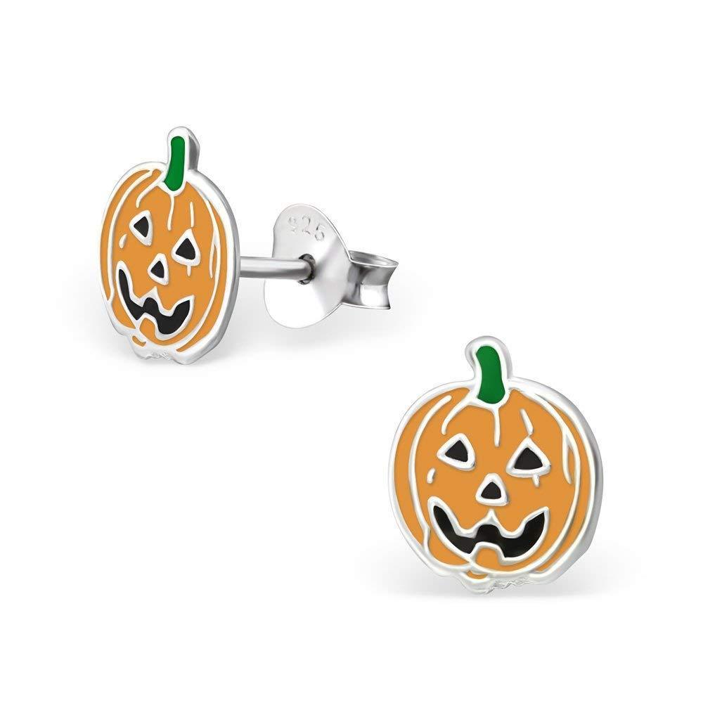 Haunted Tree and Pumpkins Pendant Necklace & Earrings in 925 Silver, Spooky Good Fun!、mySite、g9winljtr