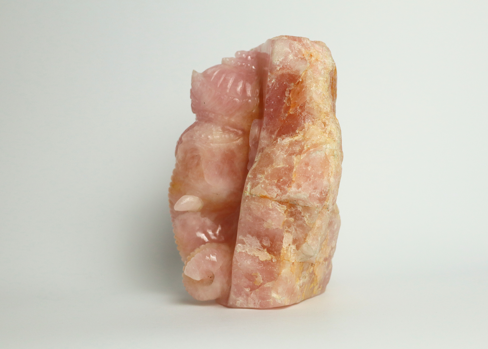 Ganesha Head - Rose Quartz (16cm)、mySite、topwebapps