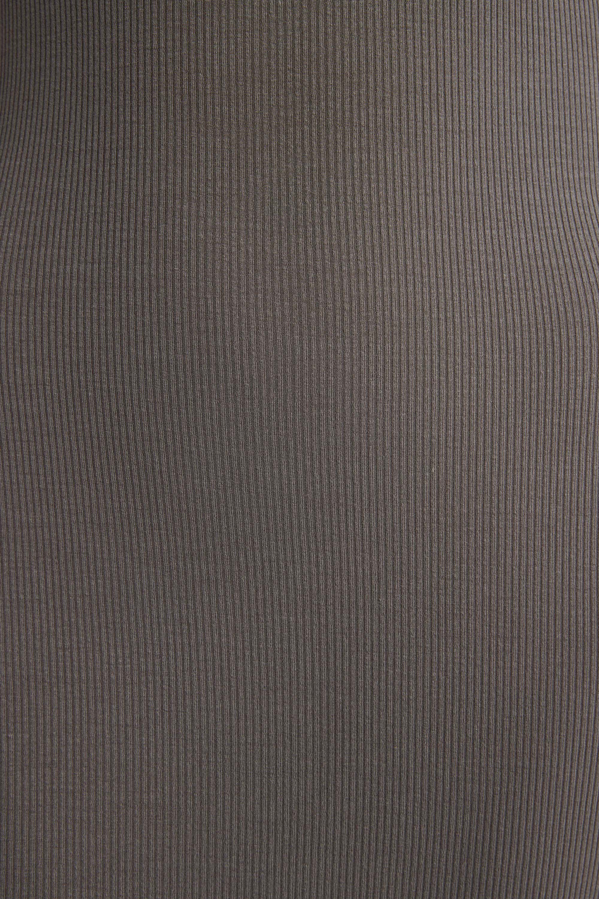 Ribbed Modal Square Neck Maxi Dress in Grey、mySite、solidvoid