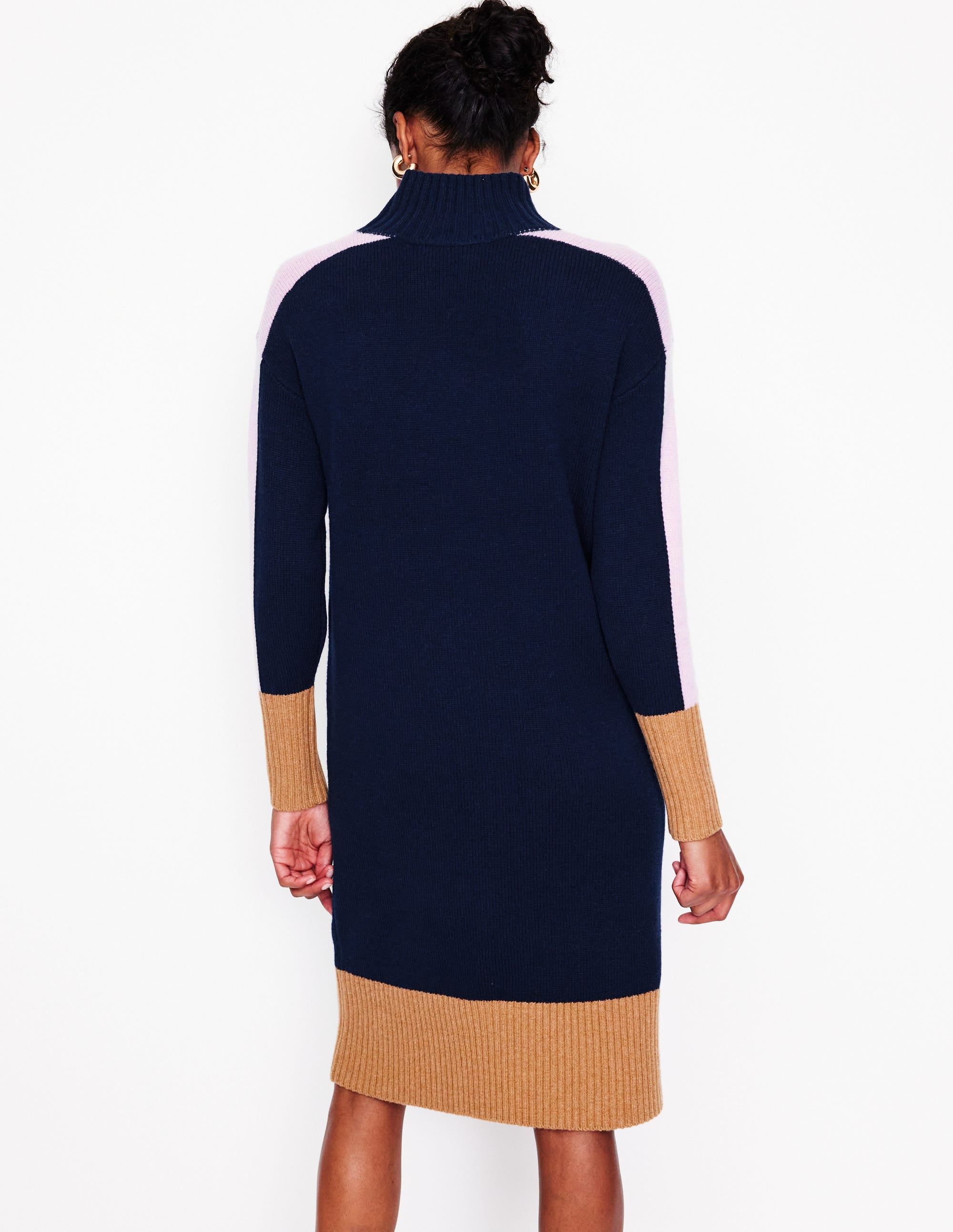  Jessica Merino Dress-Navy Colourblock、mySite、ashleygrahame
