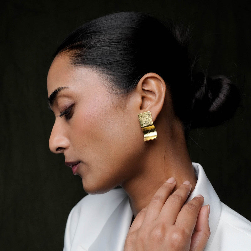 Brass Space Earrings、mySite、camillekostekn