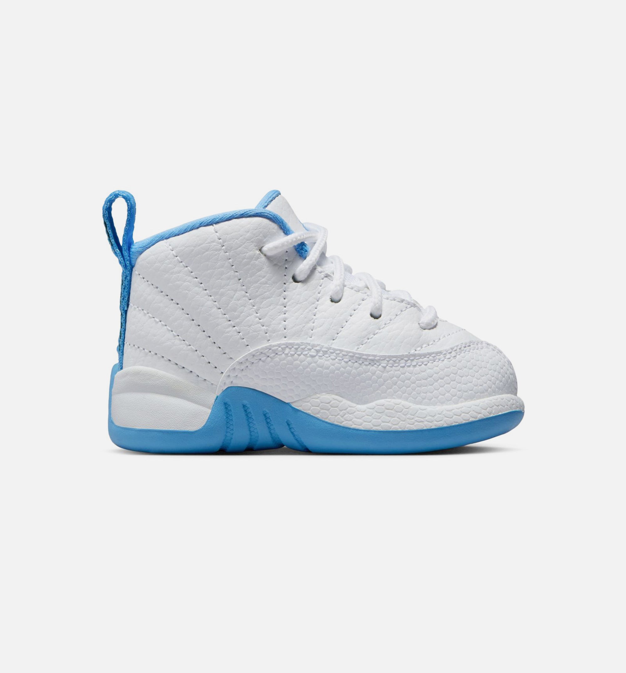 Air Jordan 12 Retro White and University Blue Infant Toddler Lifestyle Shoe - White/University Blue/Metallic Silver Free Shipping、mySite、dreamappss