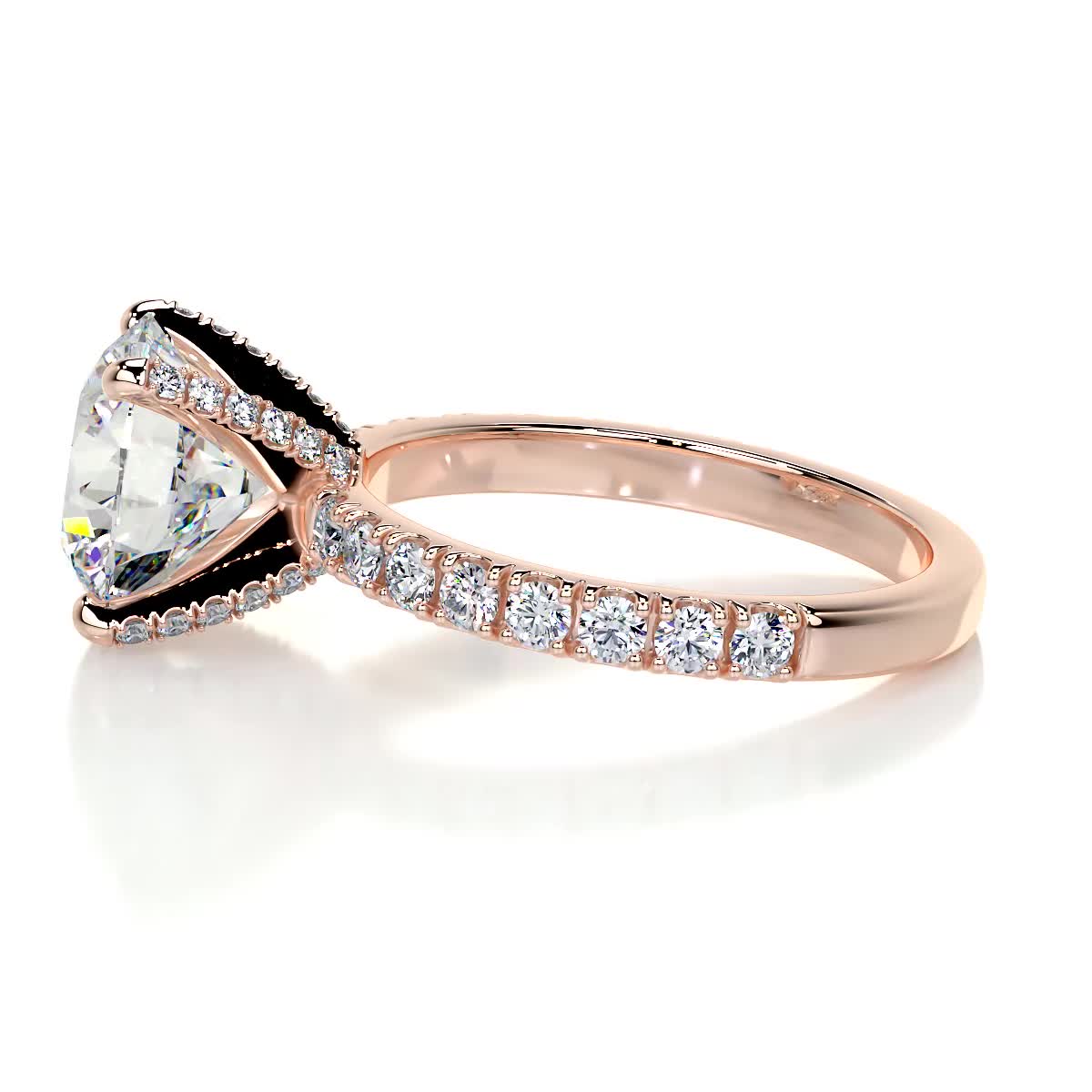 Alison Glow Moissanite & Diamond Ring -14K Rose Gold、mySite、hinf8tx79