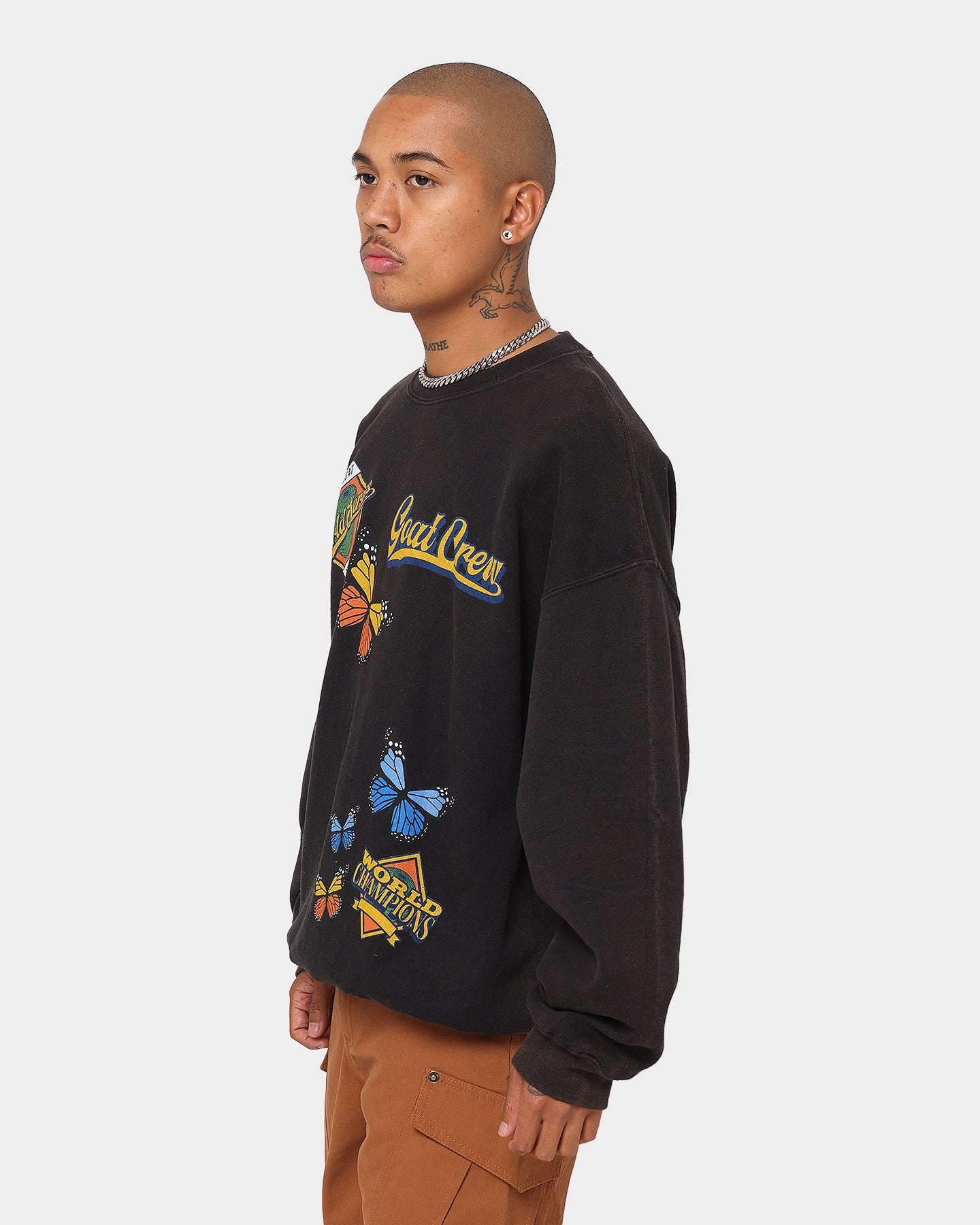 Goat Crew World Champs Vintage Crewneck Black Wash、mySite、zt4zffjzw