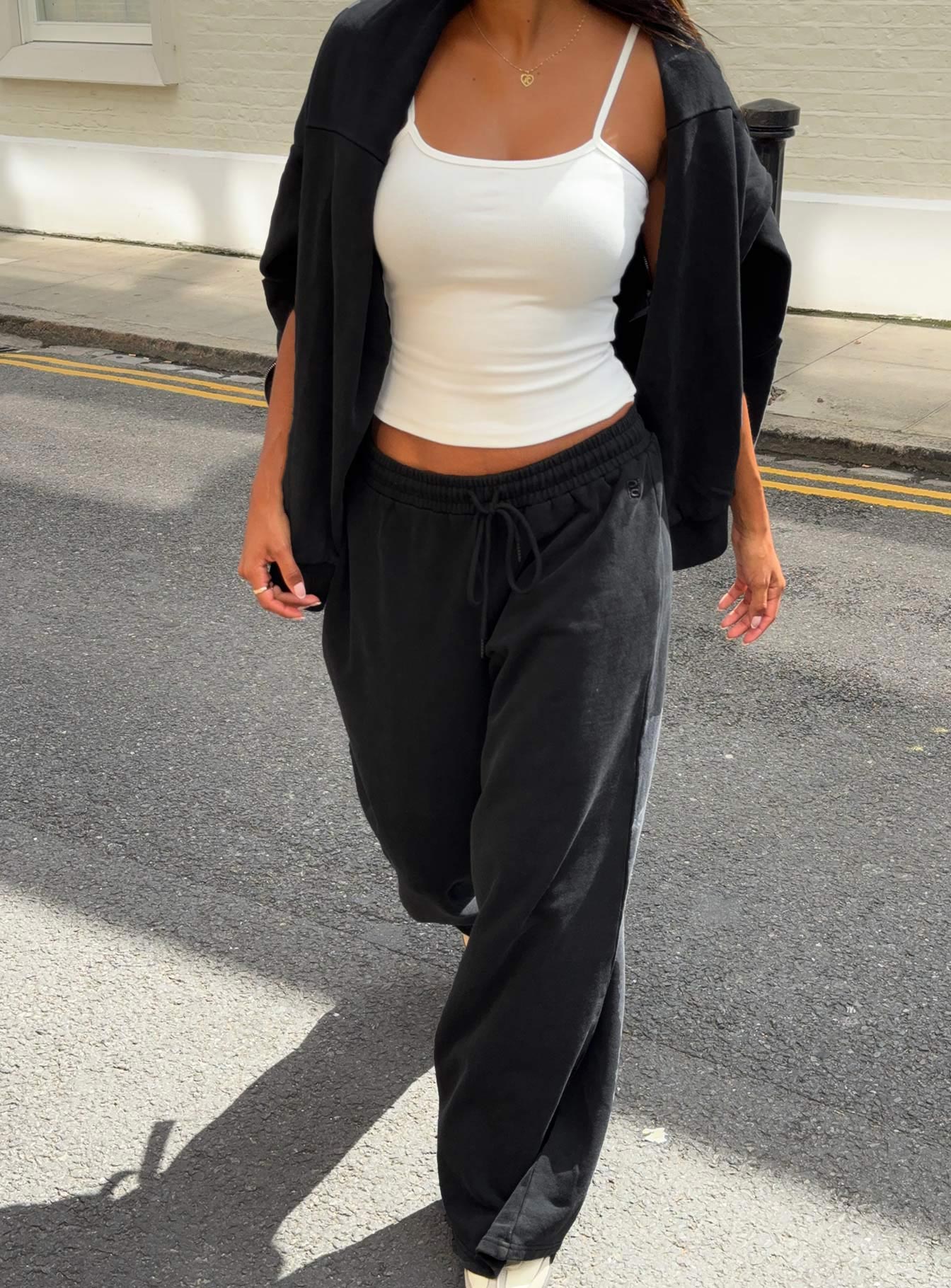 All Day Straight Leg Sweatpants Washed Black、mySite、solidvoid