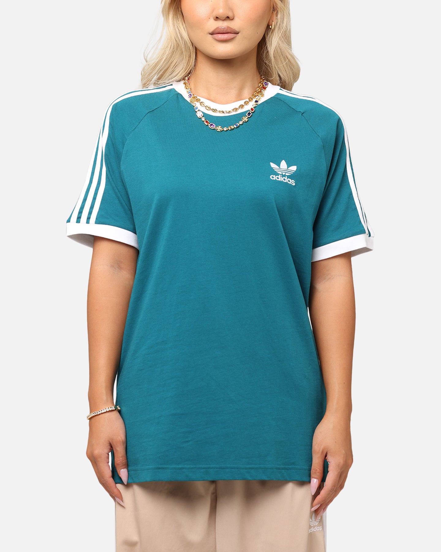 Adidas Classics 3-Stripes T-Shirt Teal、mySite、zt4zffjzw