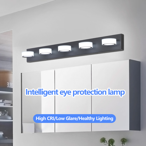 52" Modern 7-Light LED Vanity Light Fixture - Chrome Finish with Acrylic Light Shades - Energy-Efficient Bathroom Wall Sconce - Dimmable for Mirror, Shower, and Bathroom Decor、、eastwooduniform