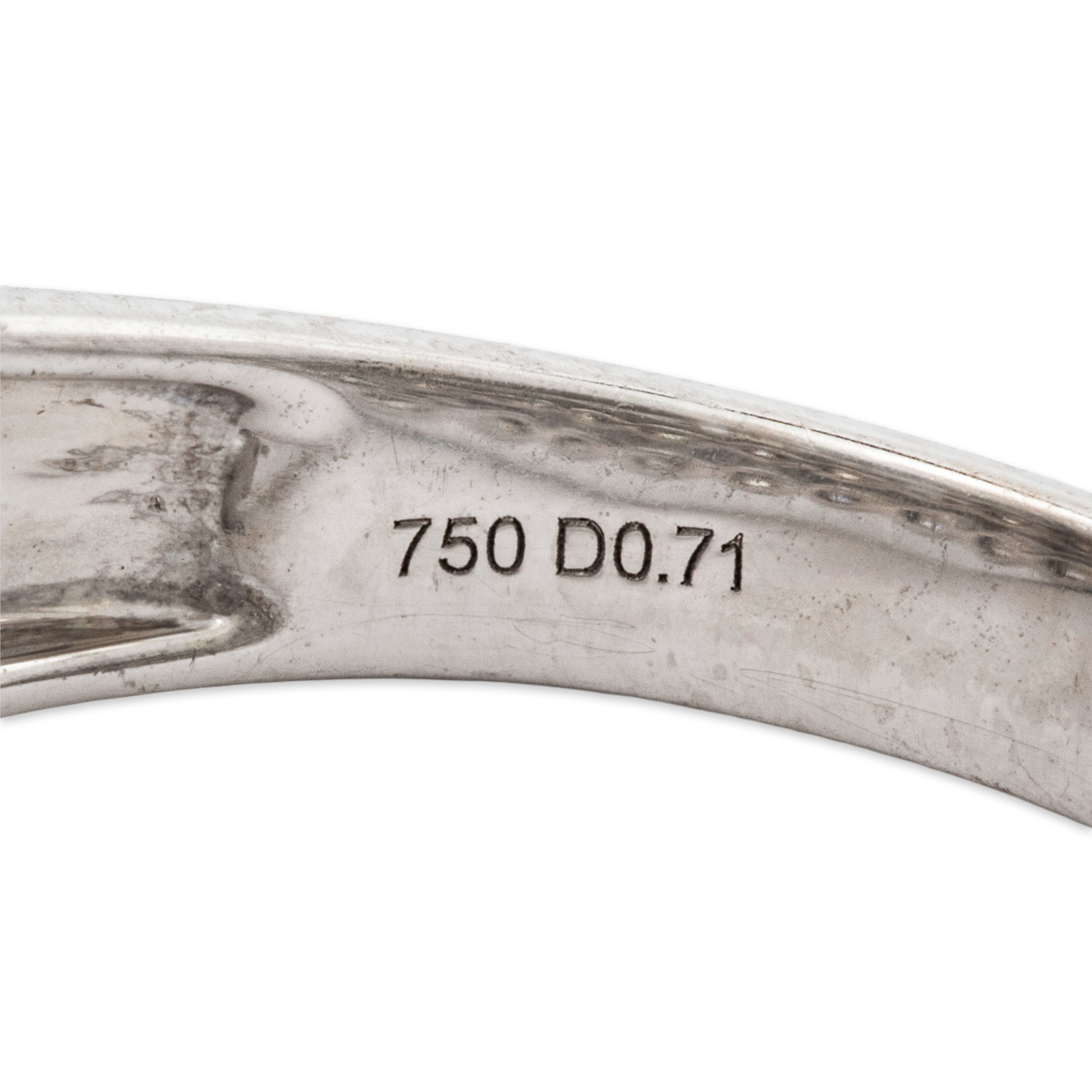 Vintage 18k White Gold .71cttw Diamond Triple Band Ring 6.25、mySite、hinf8tx79