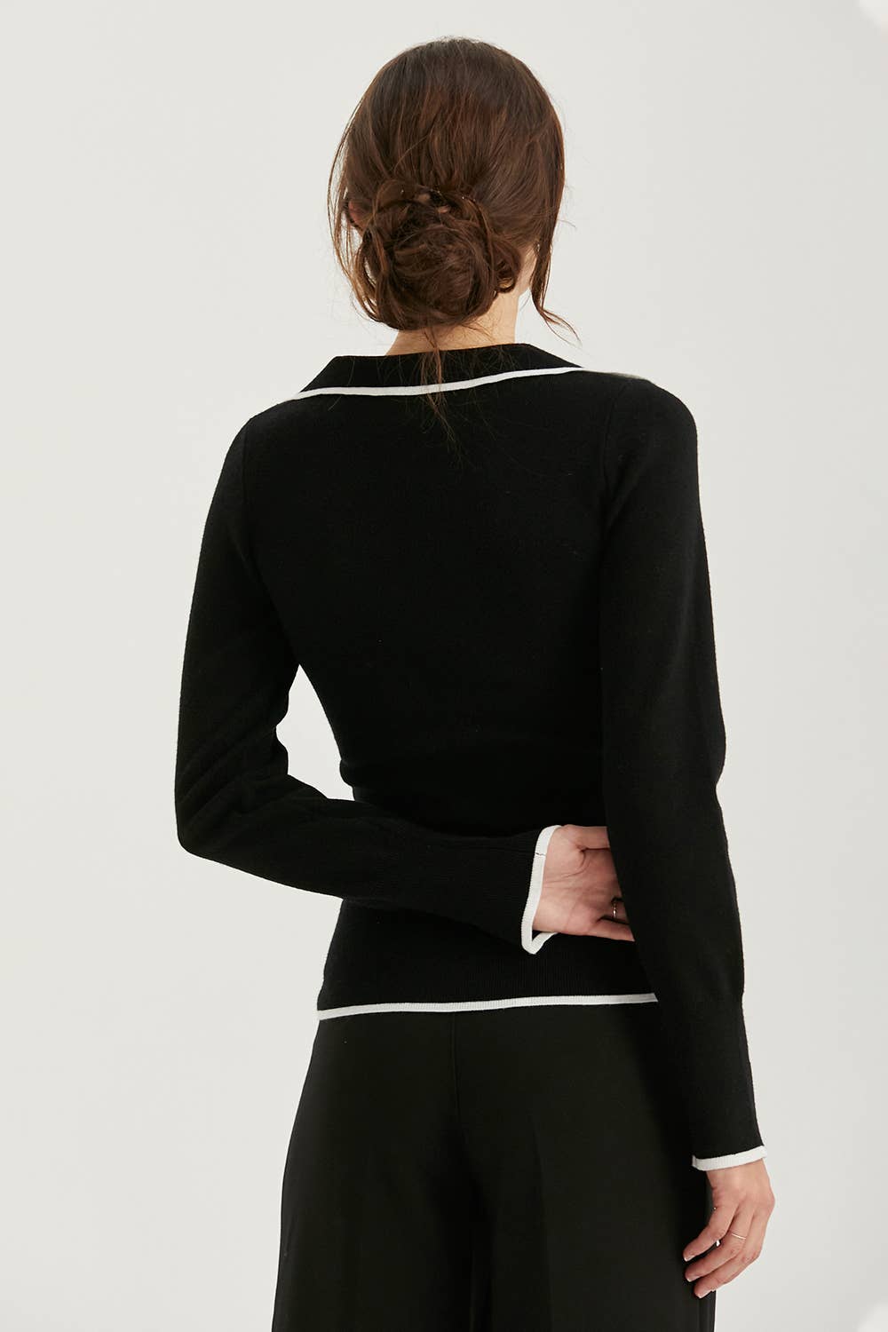 Dalia Sweater Knit Top with Contrast Pop、mySite、dreamappss