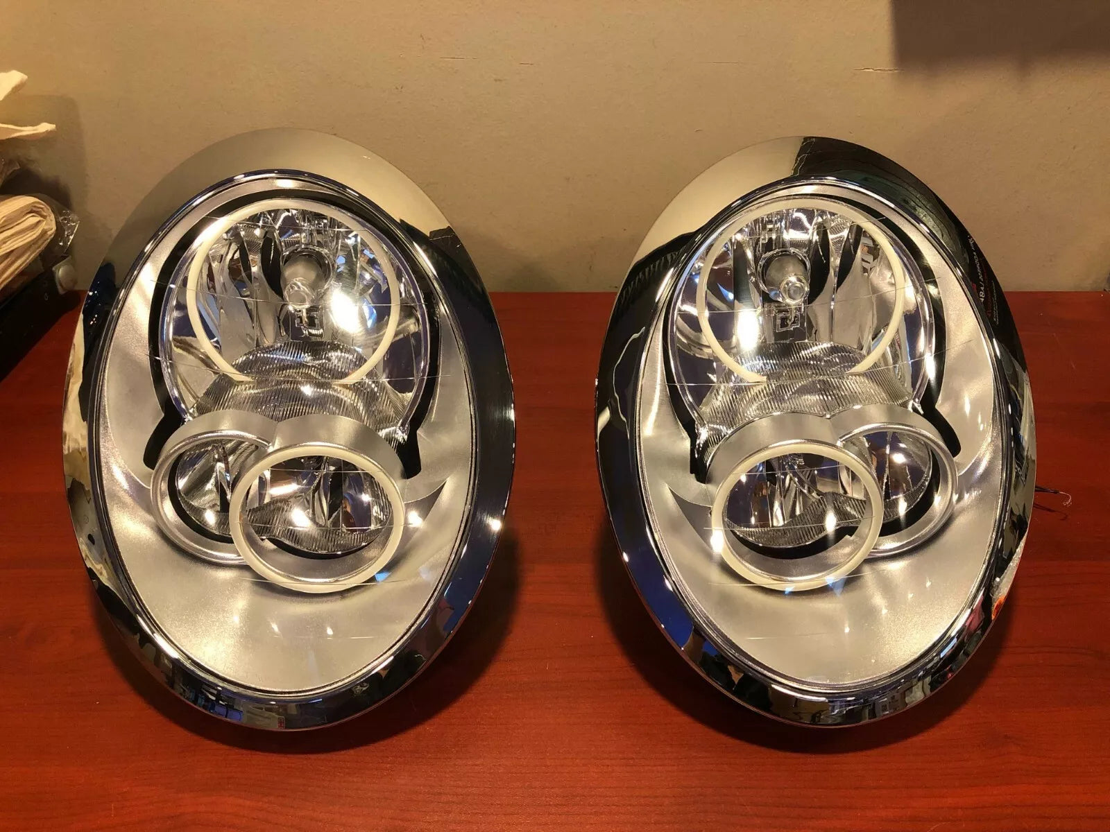 USED ORACLE 2005-2008 Mini Cooper HEADLIGHTS WITH WHITE PLASMA HALOS 7103-051、mySite、nflplayoffbracketp