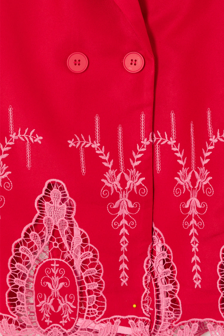 Red And Pink Lace Frany Blazer、mySite、solidvoid