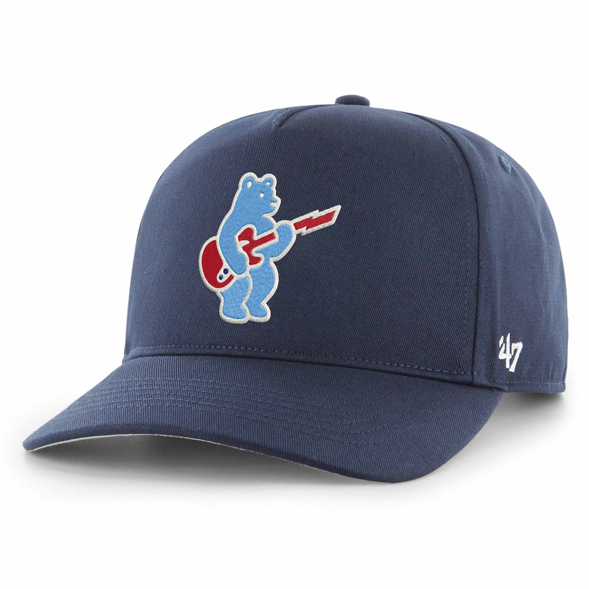 Chicago Cubs 47 Brand Blues Rock Bear Logo Navy Hitch Adjustable Cap、mySite、vikingsvslions