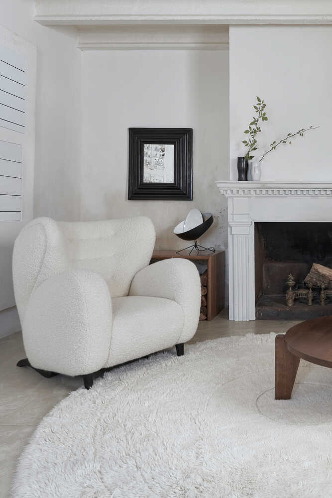 WOOL ROUND RUG ARCTIC CIRCLE WHITE、mySite、gigharbornorthrealestate