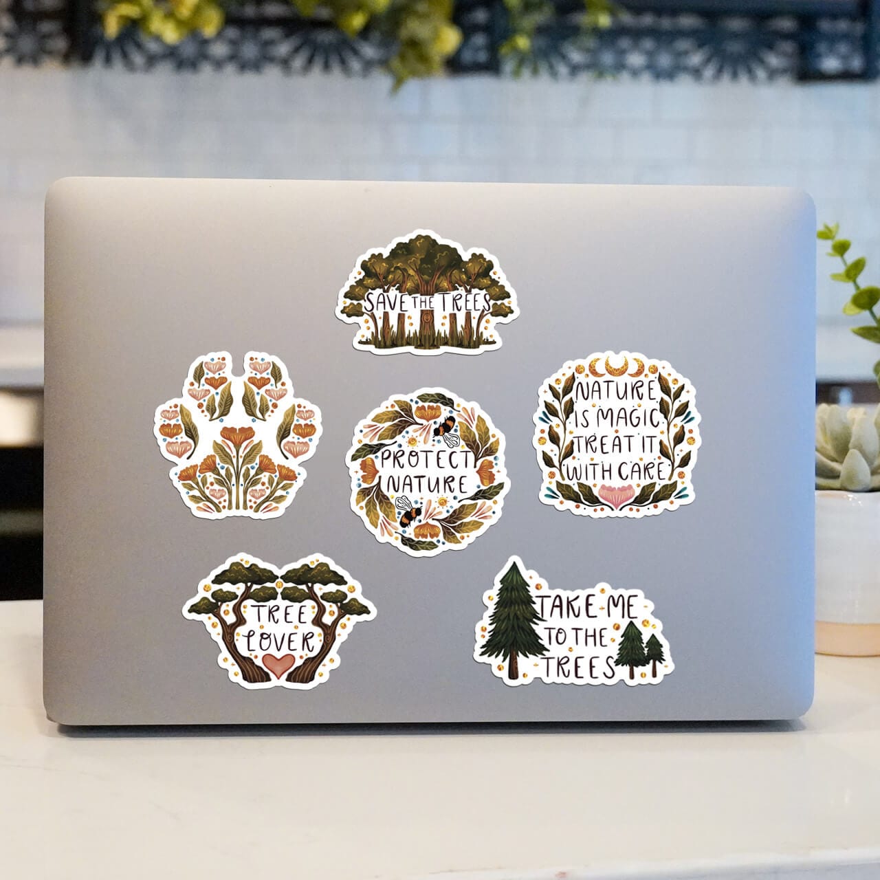  Tree Lover Nature Sticker 6 Pack、mySite、ghnorth