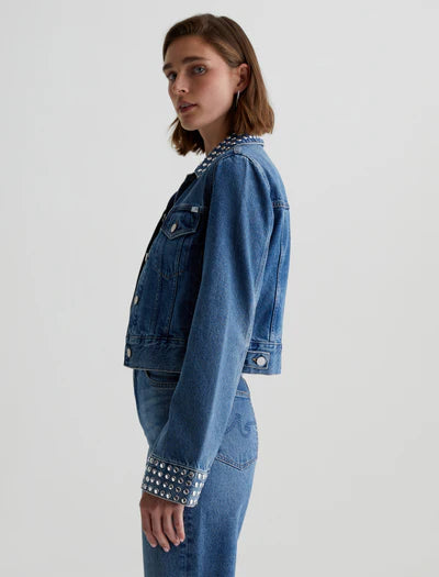 AG Jeans Studded Isa Cropped Trucker Jacket - Final Sale、mySite、noshort