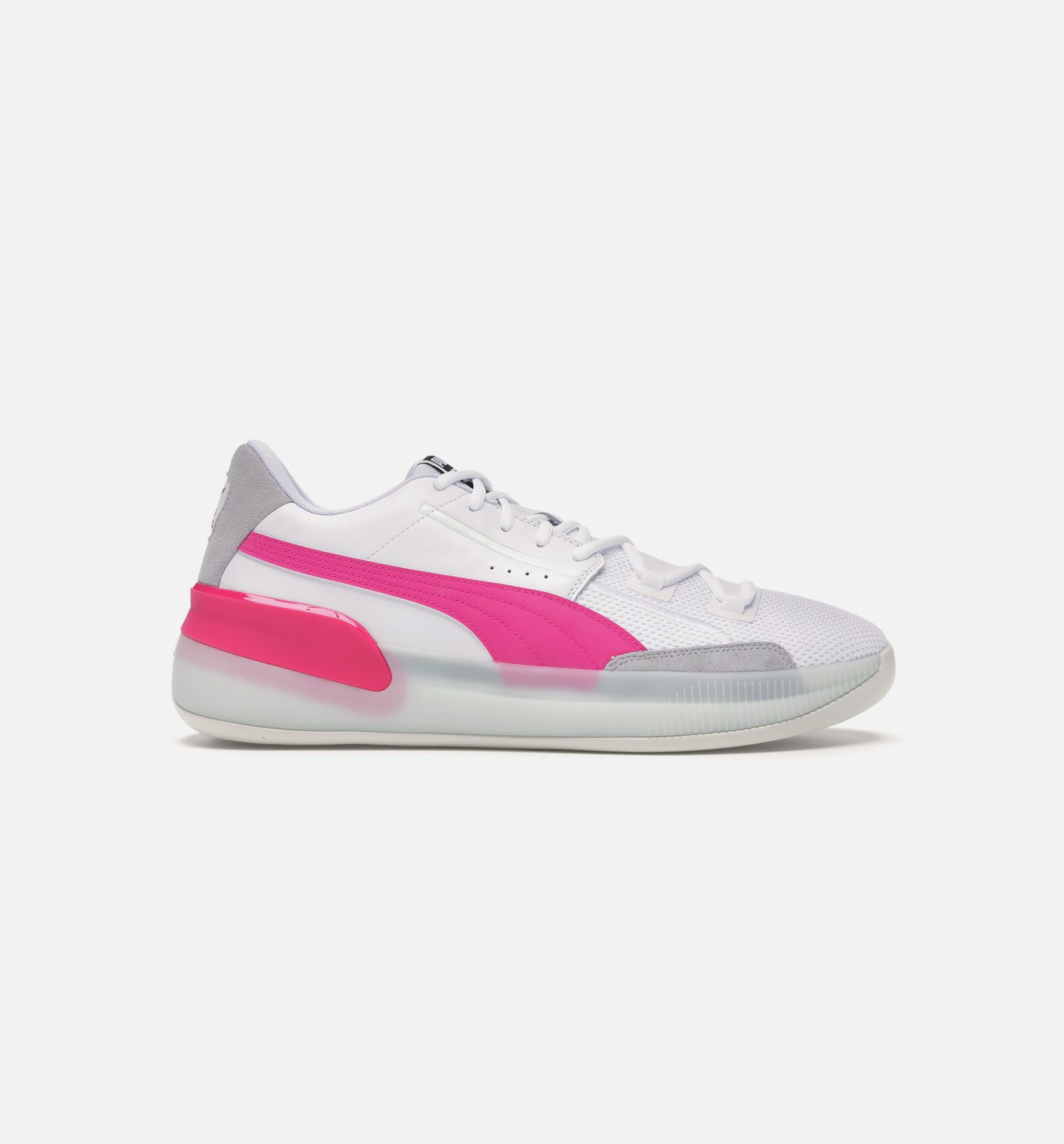 Clyde Hardwood Mens Basketball Shoe - White/Pink、mySite、dreamappss