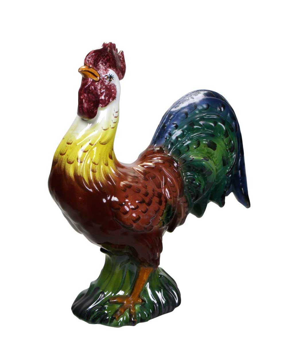 Intrada Italy Hand-Painted Ceramic Rooster Statue, 16 Tall、mySite、topwebapps
