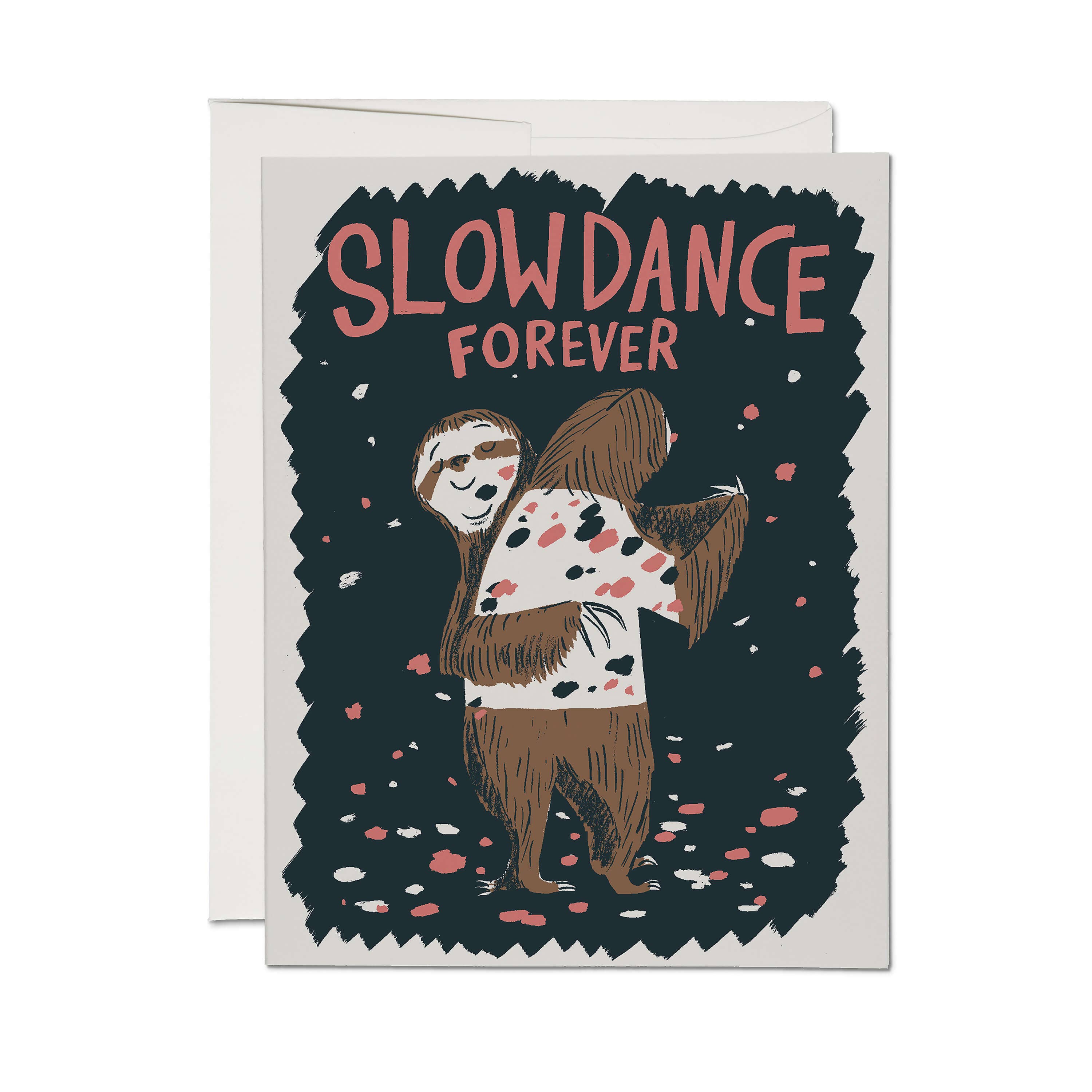 Red Cap Cards - Slow Dance Sloths greeting card: Single、mySite、garagedoors4me