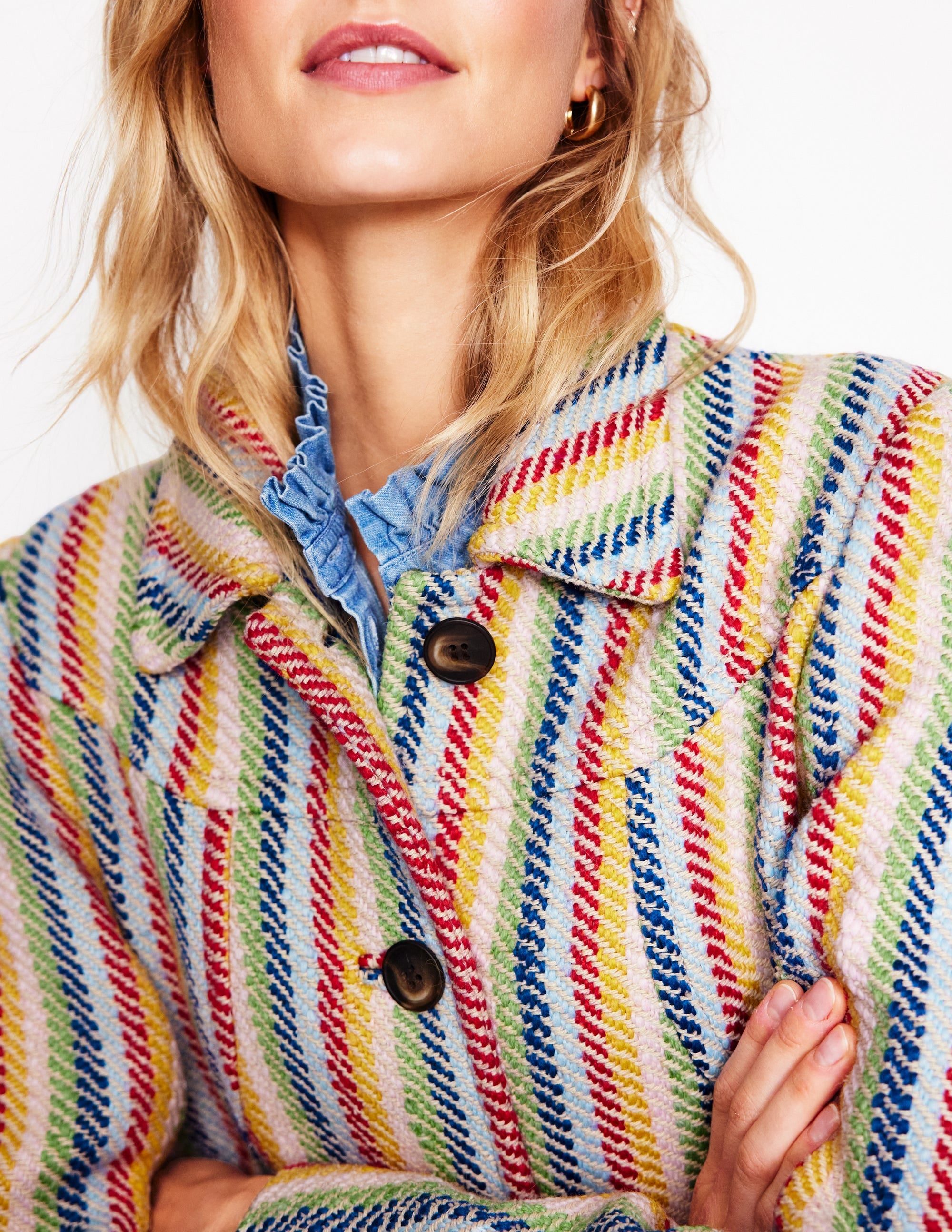  Lincoln Stripe Coat-Rainbow Twill Stripe、mySite、ashleygrahame