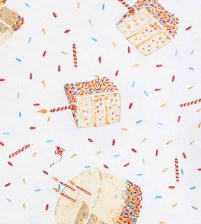 Birthday Cake Organic Two-Piece Long Sleeve Pajamas、mySite、g9winljtr