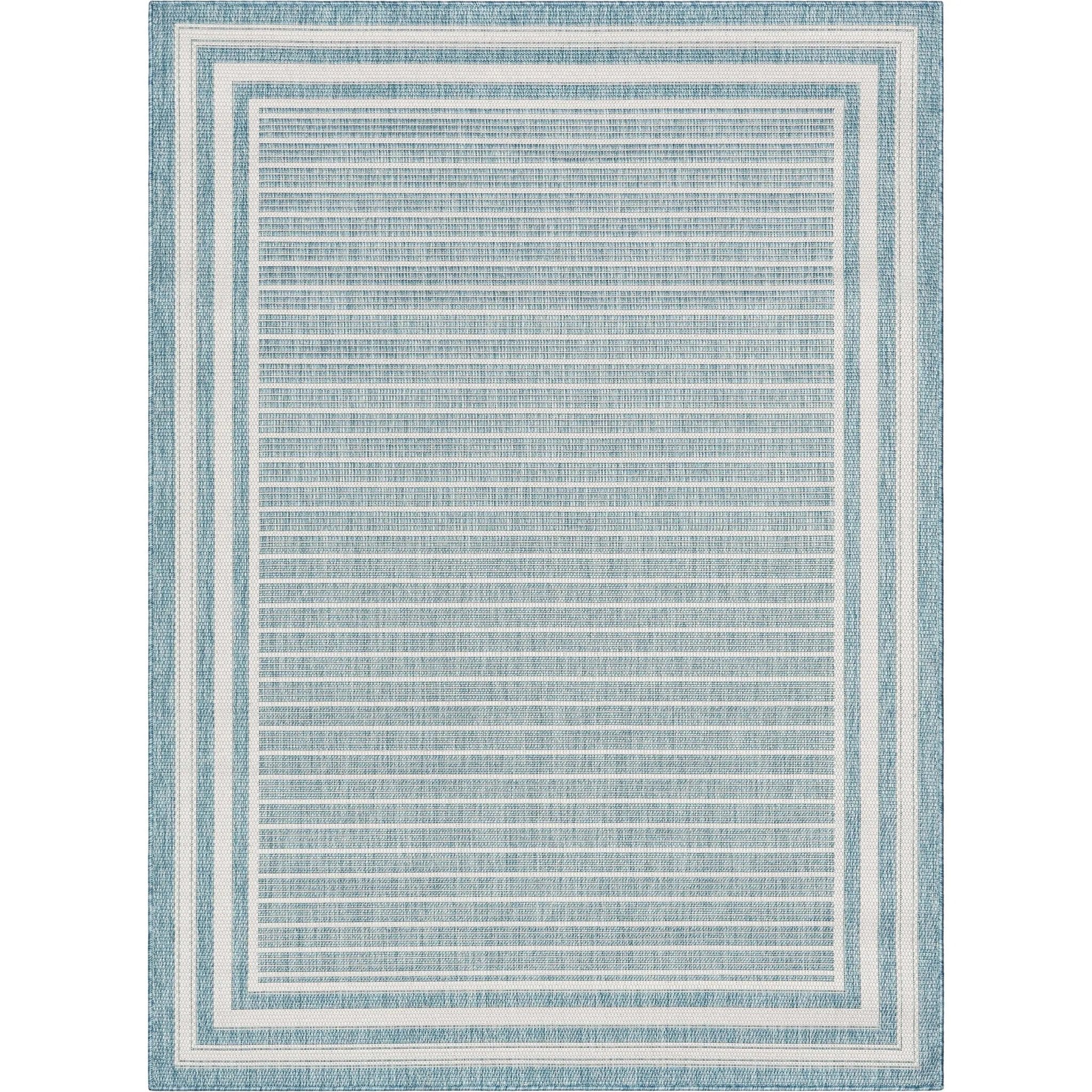 Frankie Modern Stripes Indoor/Outdoor Blue Textured Rug、mySite、gigharbornorthrealestate