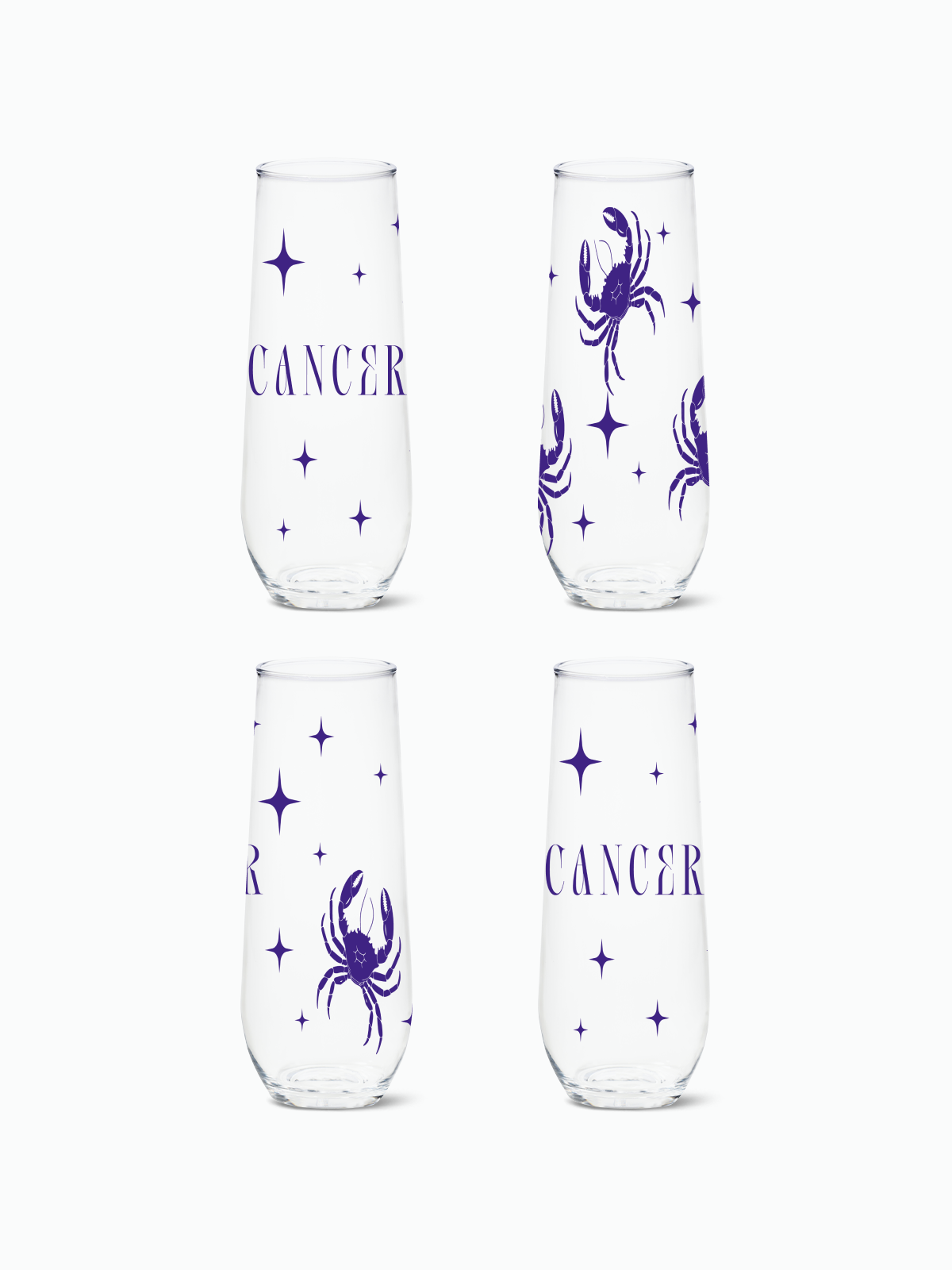 Cancer 2.0 - RESERVE 9oz Stemless Champagne Tritan Copolyester Glass、mySite、camillekostekn